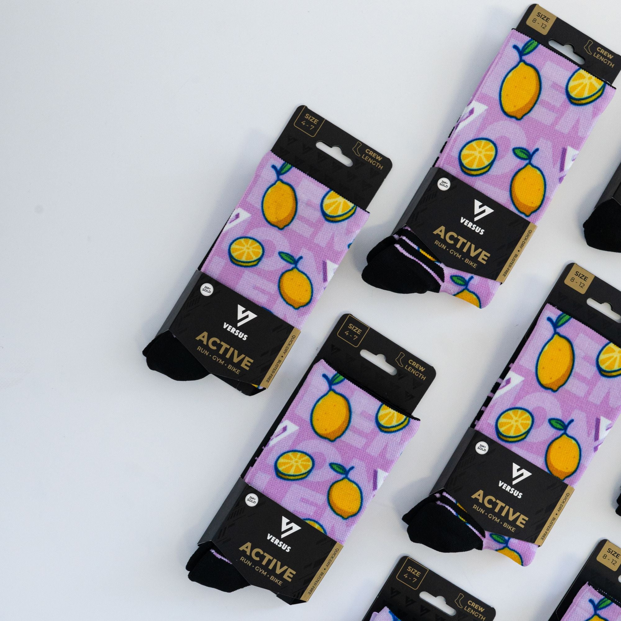 Versus Lemon Active Crew Socks 
