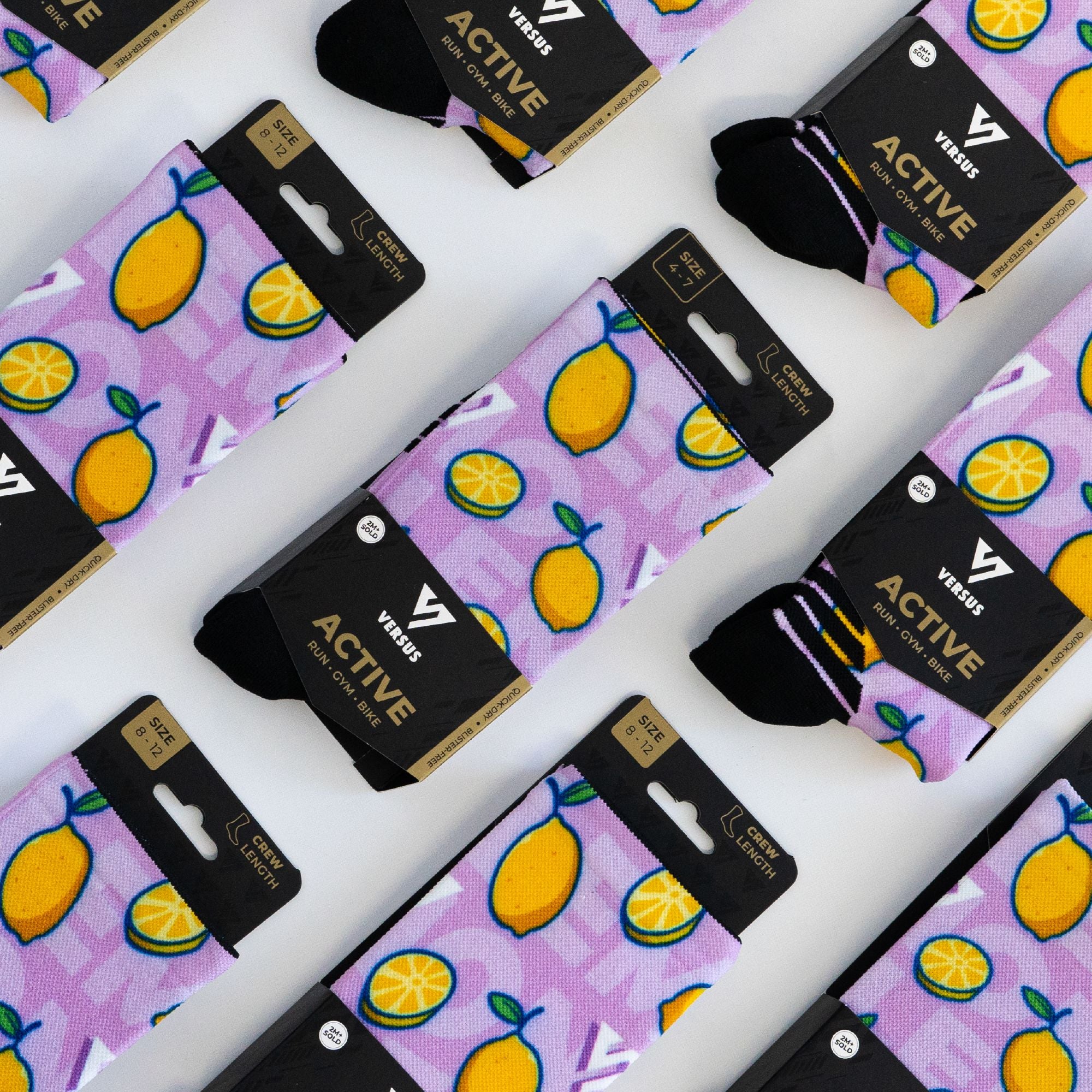 Versus Lemon Active Crew Socks 