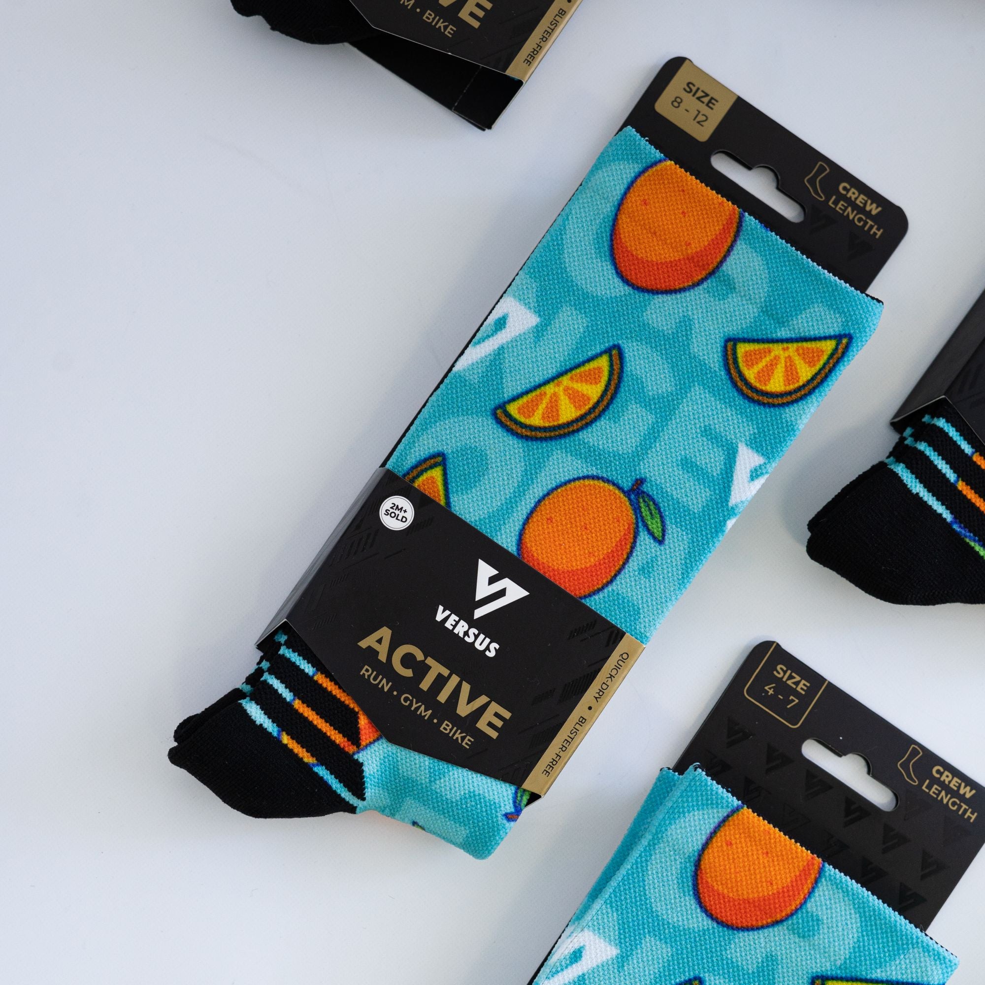 Versus Orange Active Crew Socks 