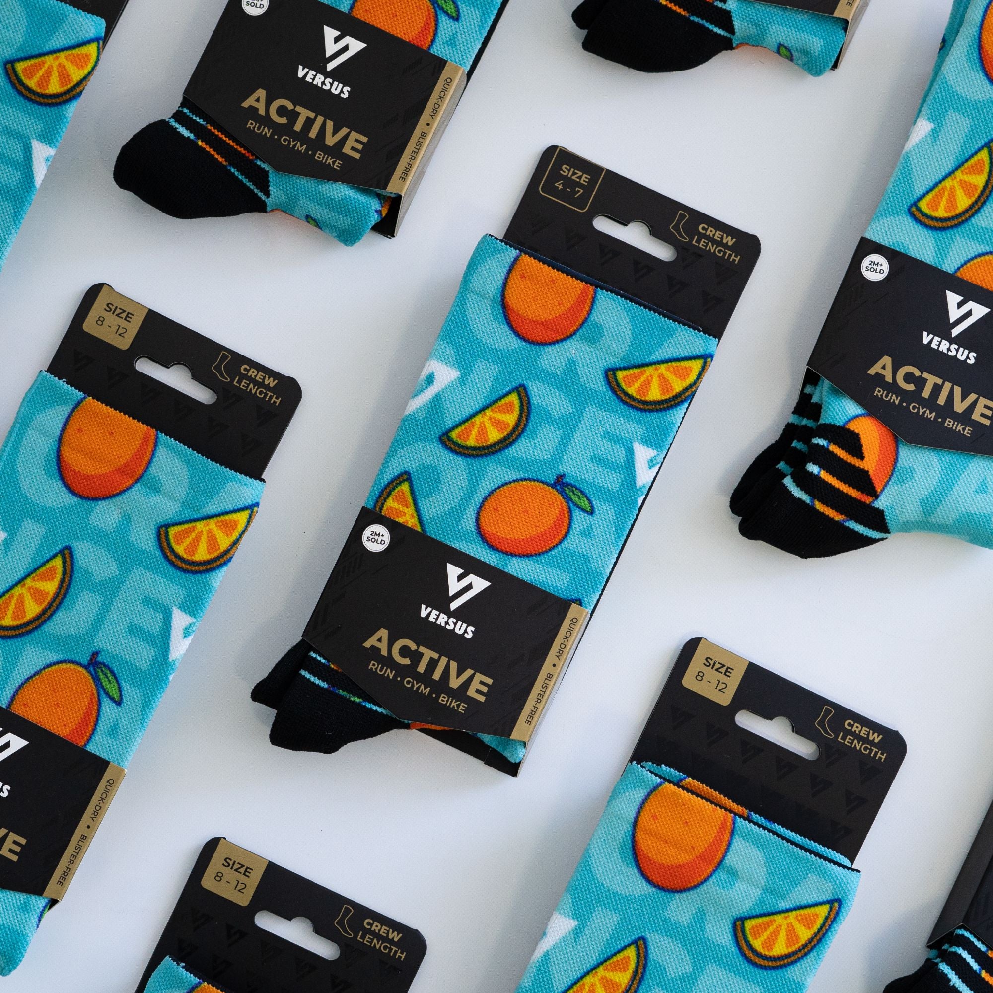 Versus Orange Active Crew Socks 