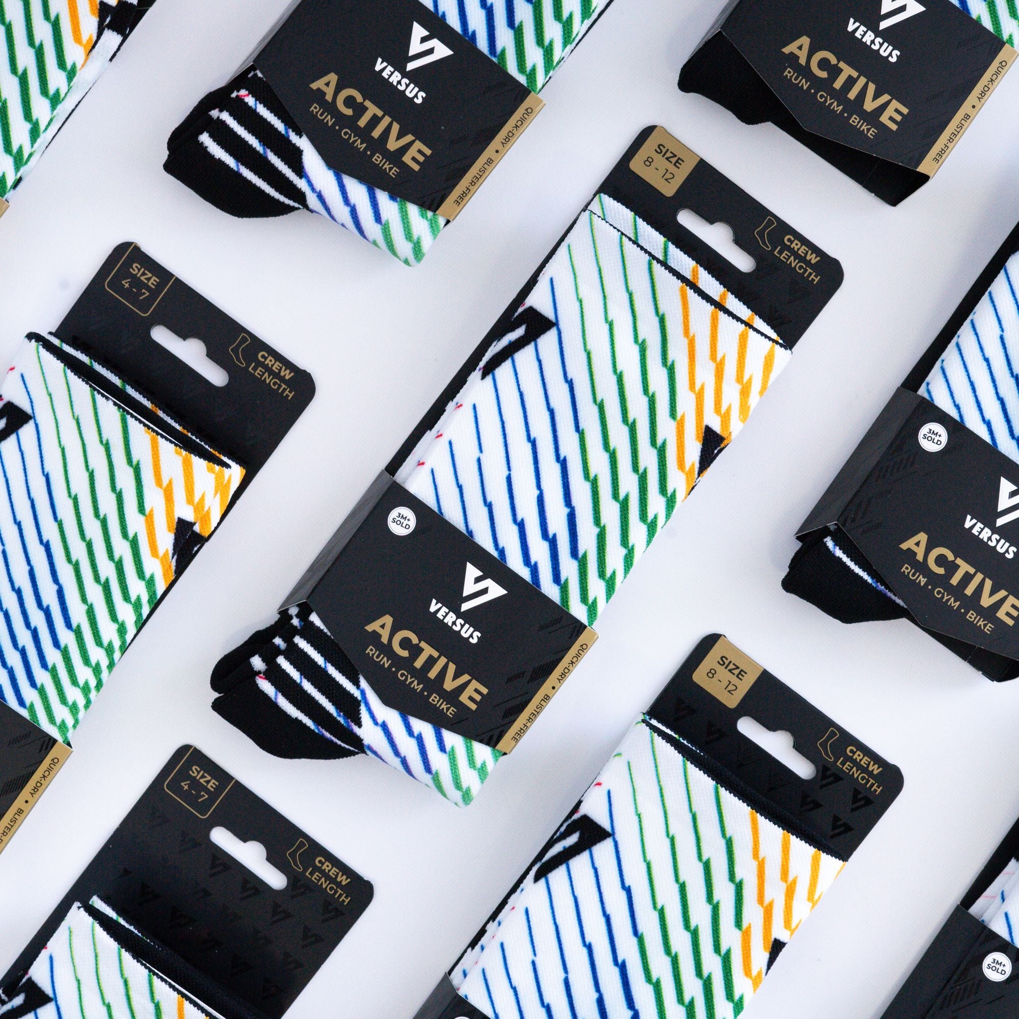 Versus South African Stripes Active Crew Socks 