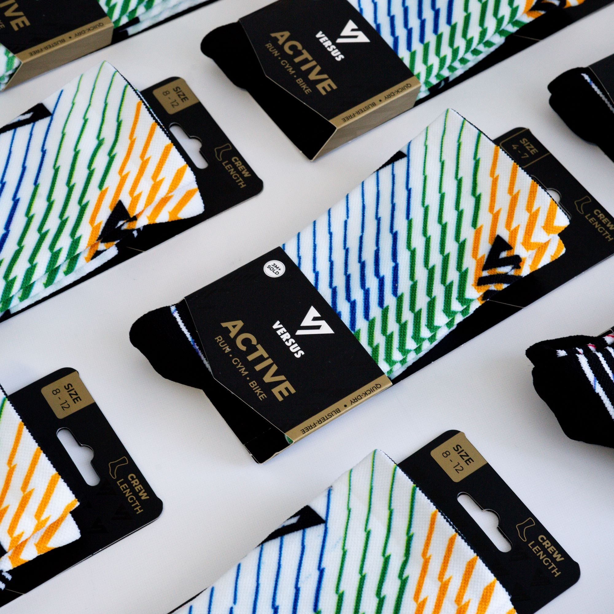 Versus South African Stripes Active Crew Socks 