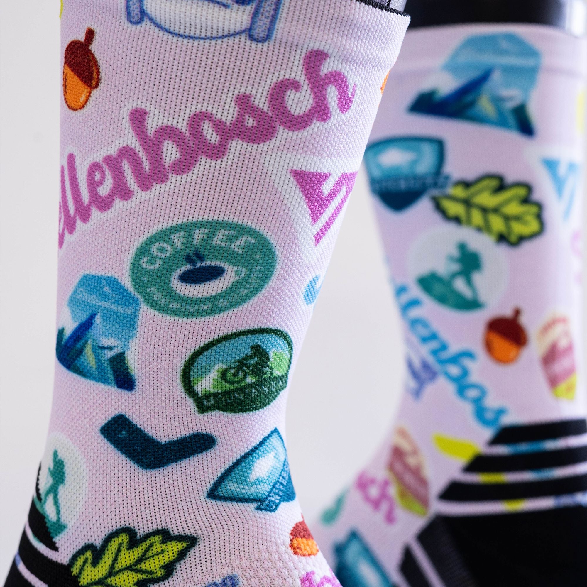 Versus Stellenbosch Stickers Active Crew Socks 