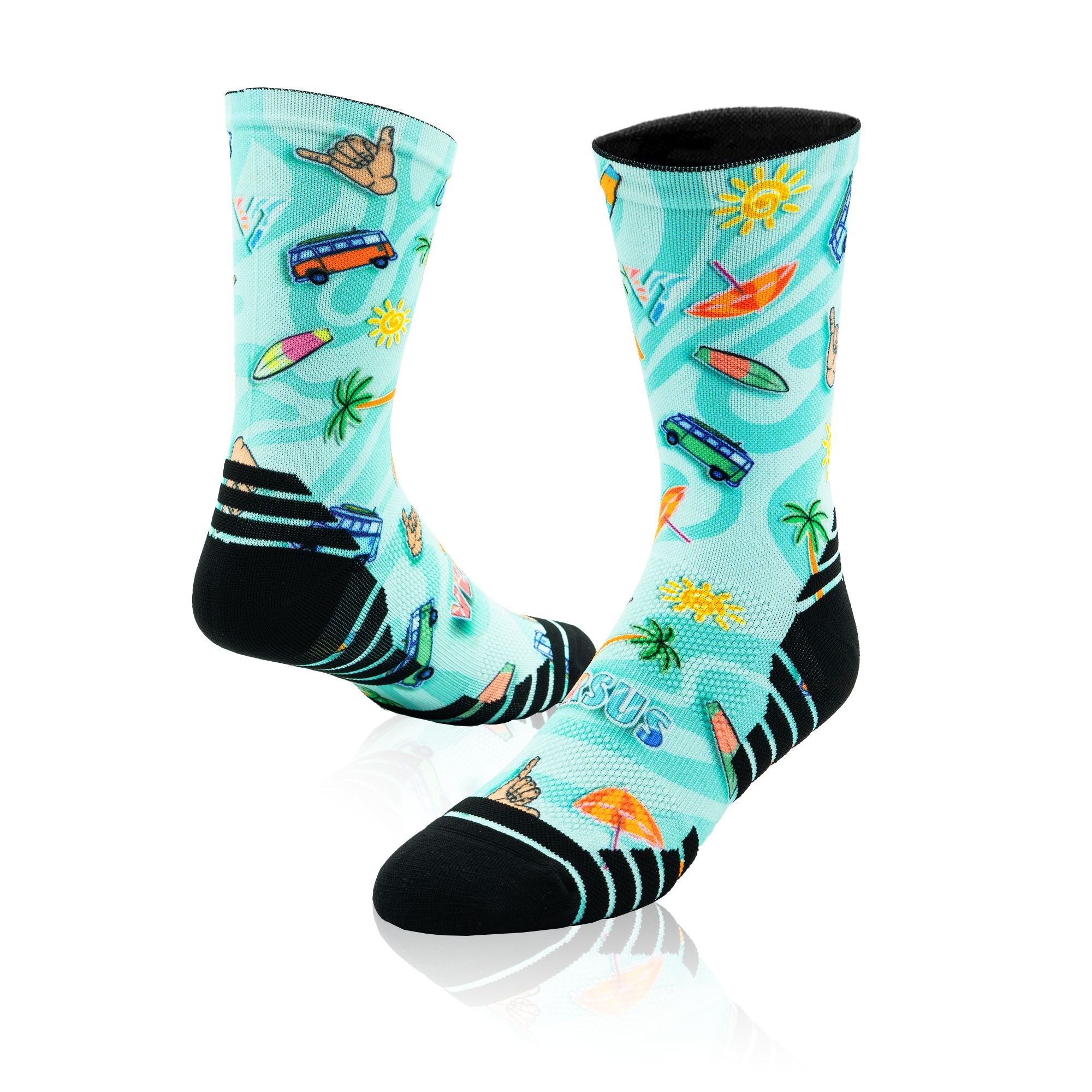 Versus Summer Vibes Active Crew Socks Summer Vibes 4-7 