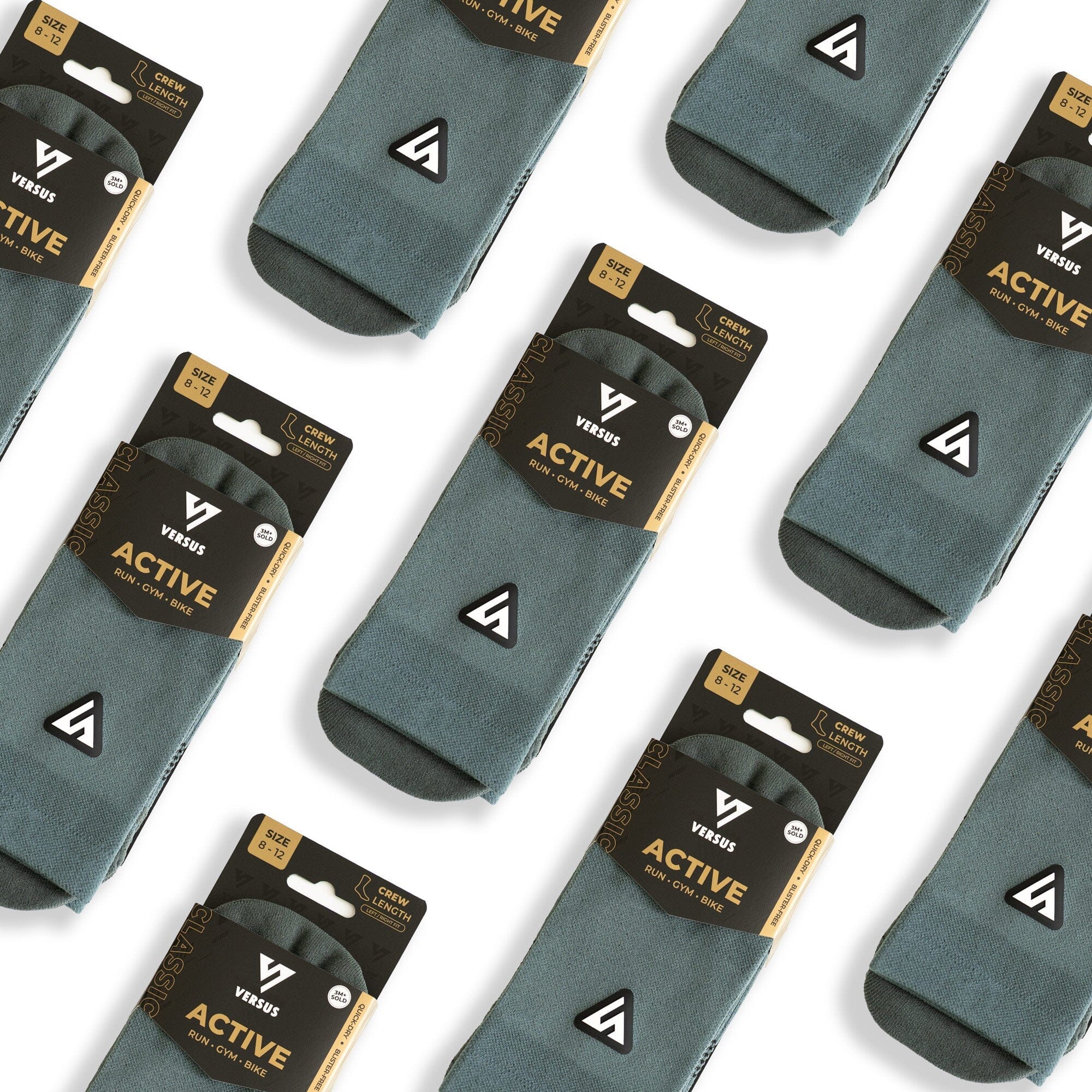 Versus Classic Airforce Active Crew Tab Socks 
