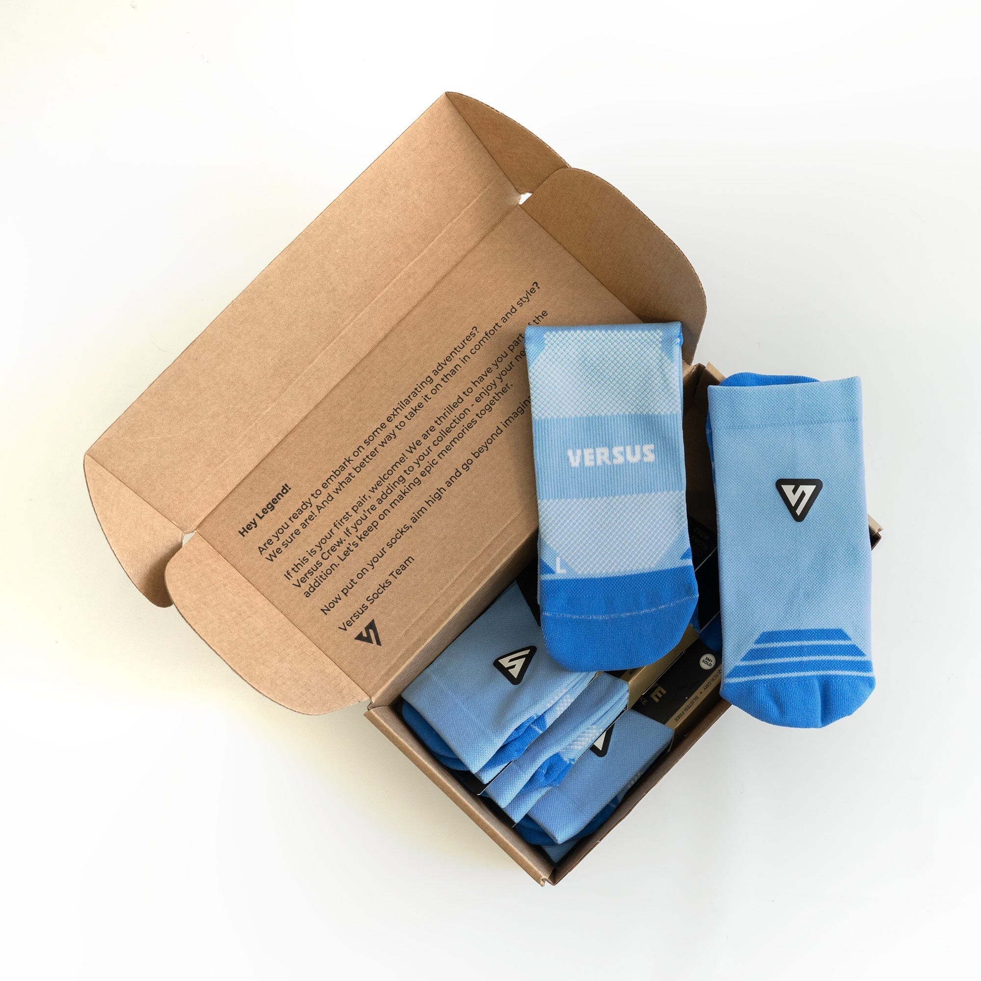 Versus Classic Blue Active Crew Tab Socks 