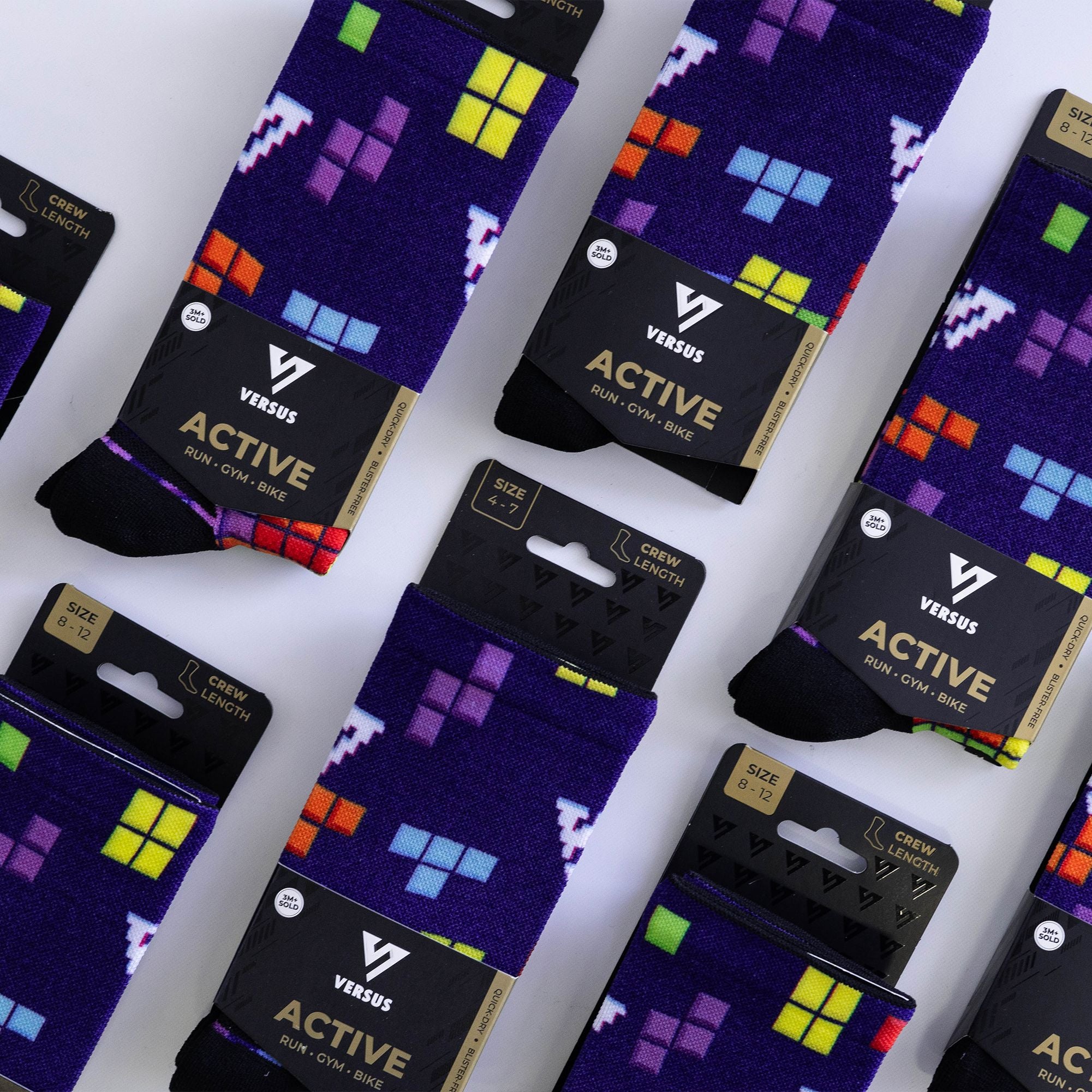 Versus Tetris Active Crew Socks 