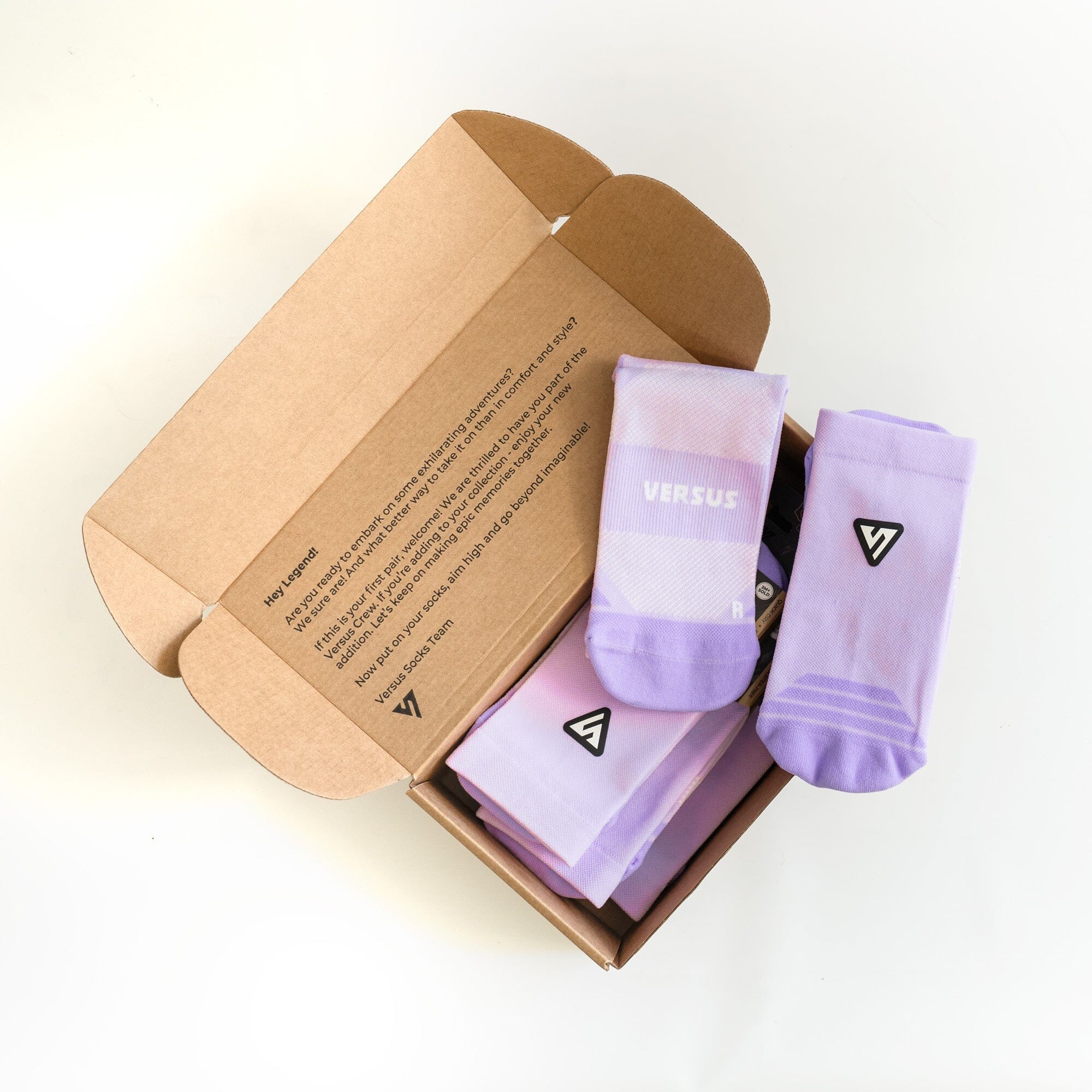 Versus Classic Lilac Active Crew Tab Socks 