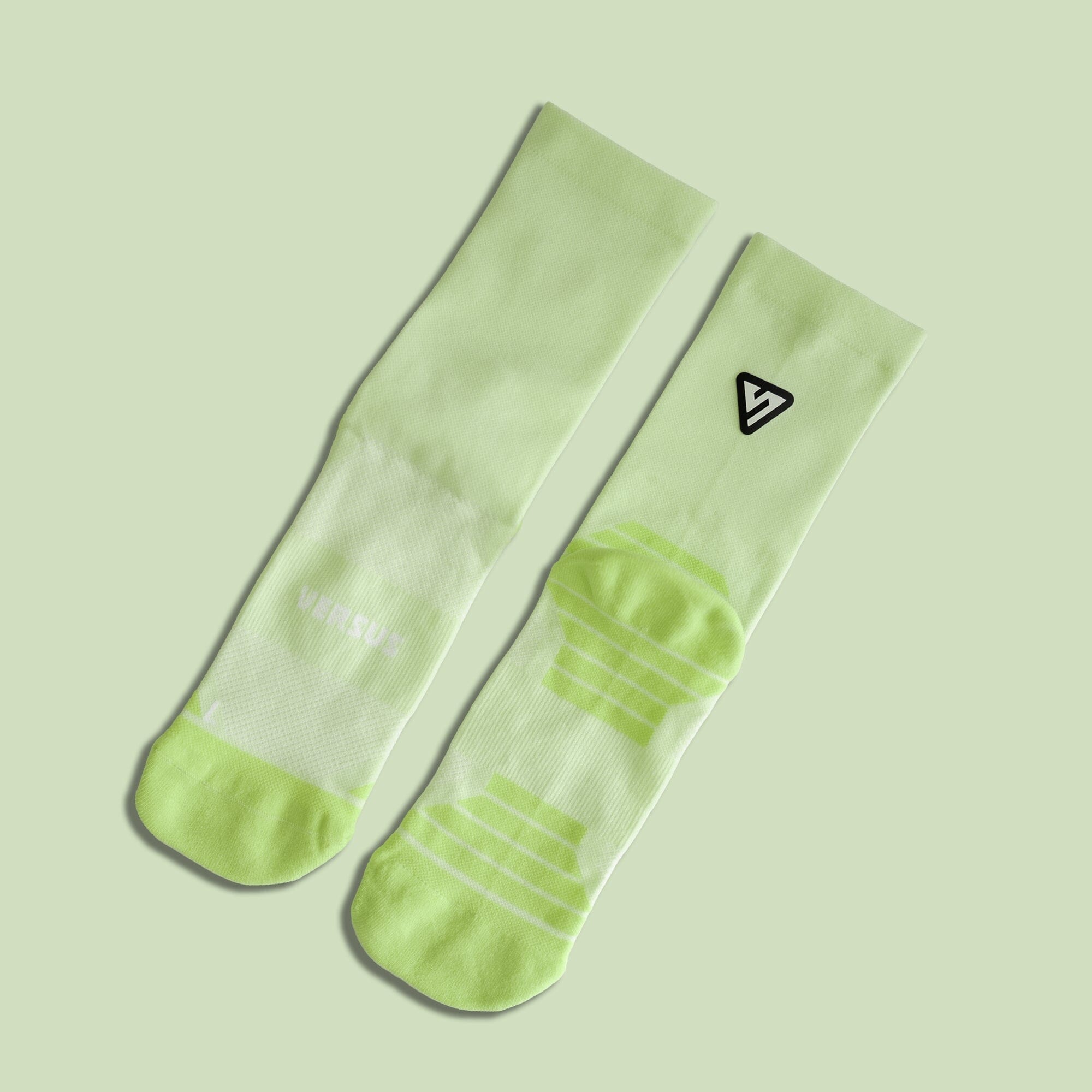 Versus Classic Lime Active Crew Tab Socks 