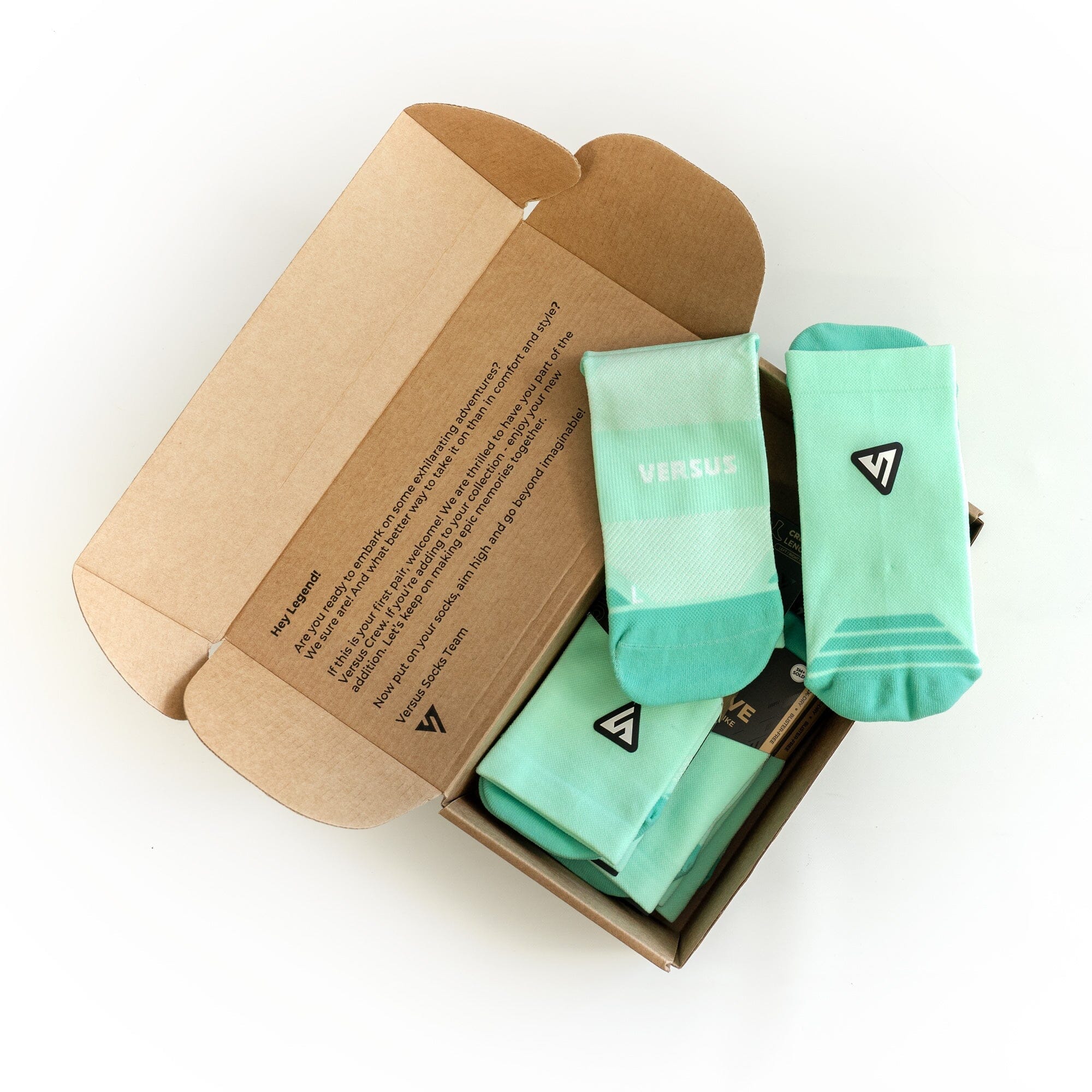 Versus Classic Mint Active Crew Tab Socks 