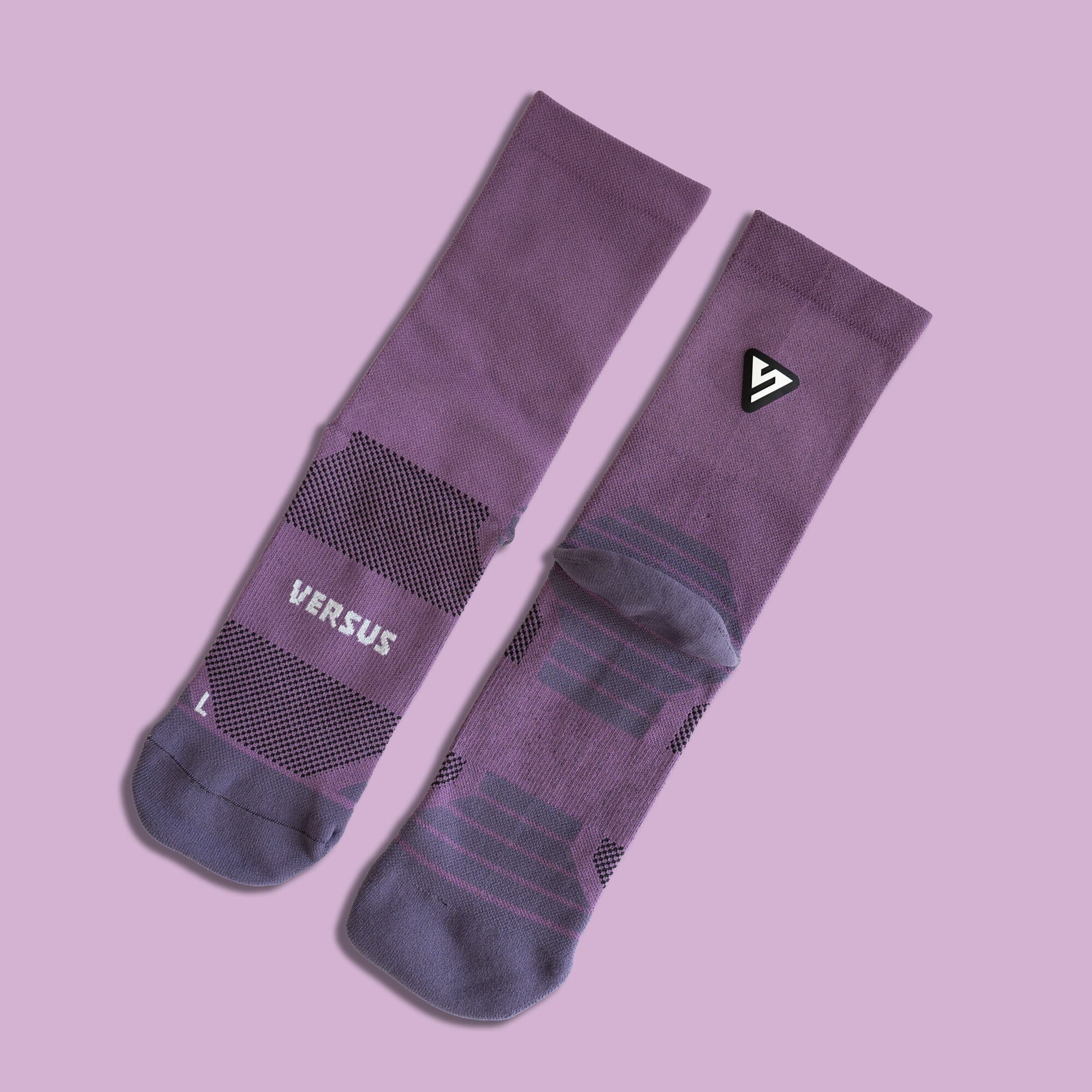 Versus Classic Plum Active Crew Tab Socks 