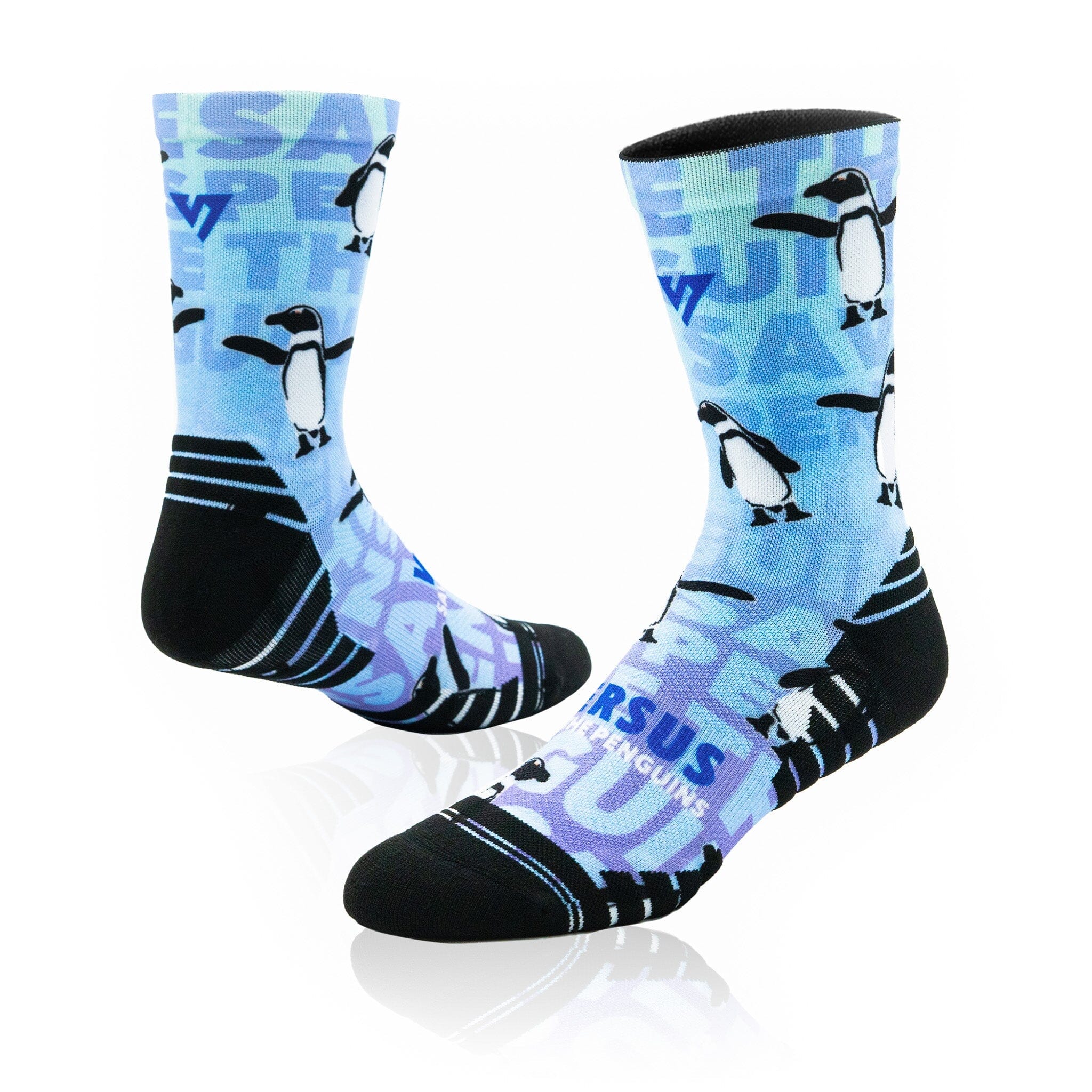 Versus Save The Penguins Active Crew Socks Save The Penguins 4-7 