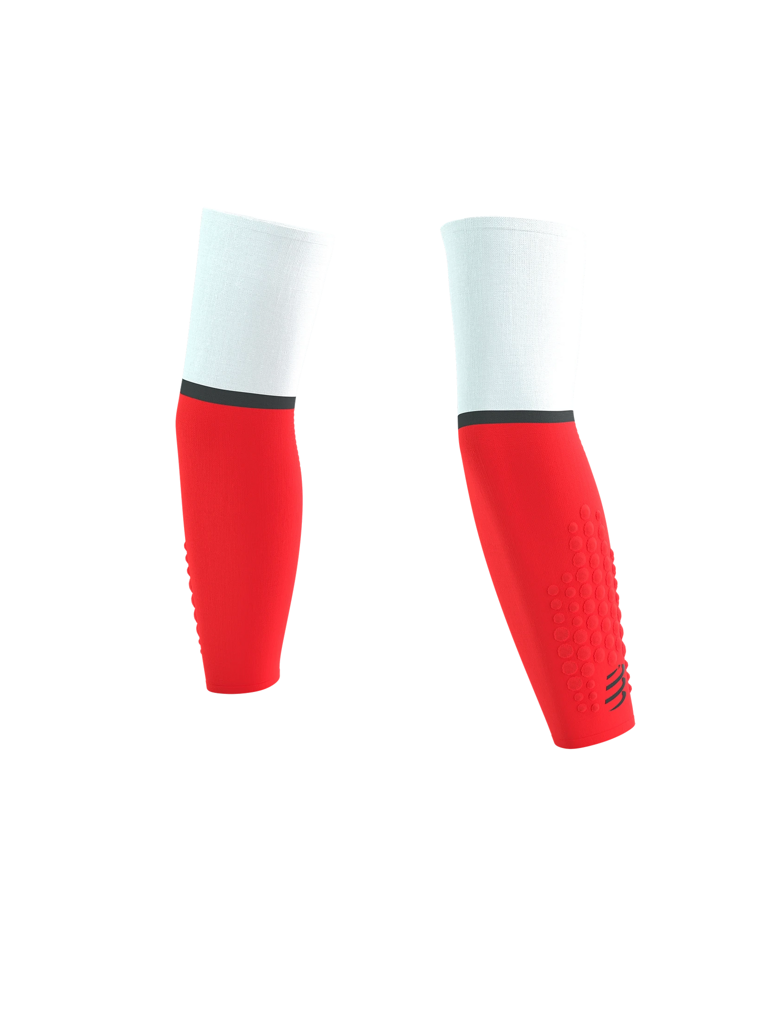 Compressport ArmForce Ultralight Arm Guards - White/Fluo Red
