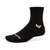 Swiftwick Aspire Quarter Crew High Socks Black L 