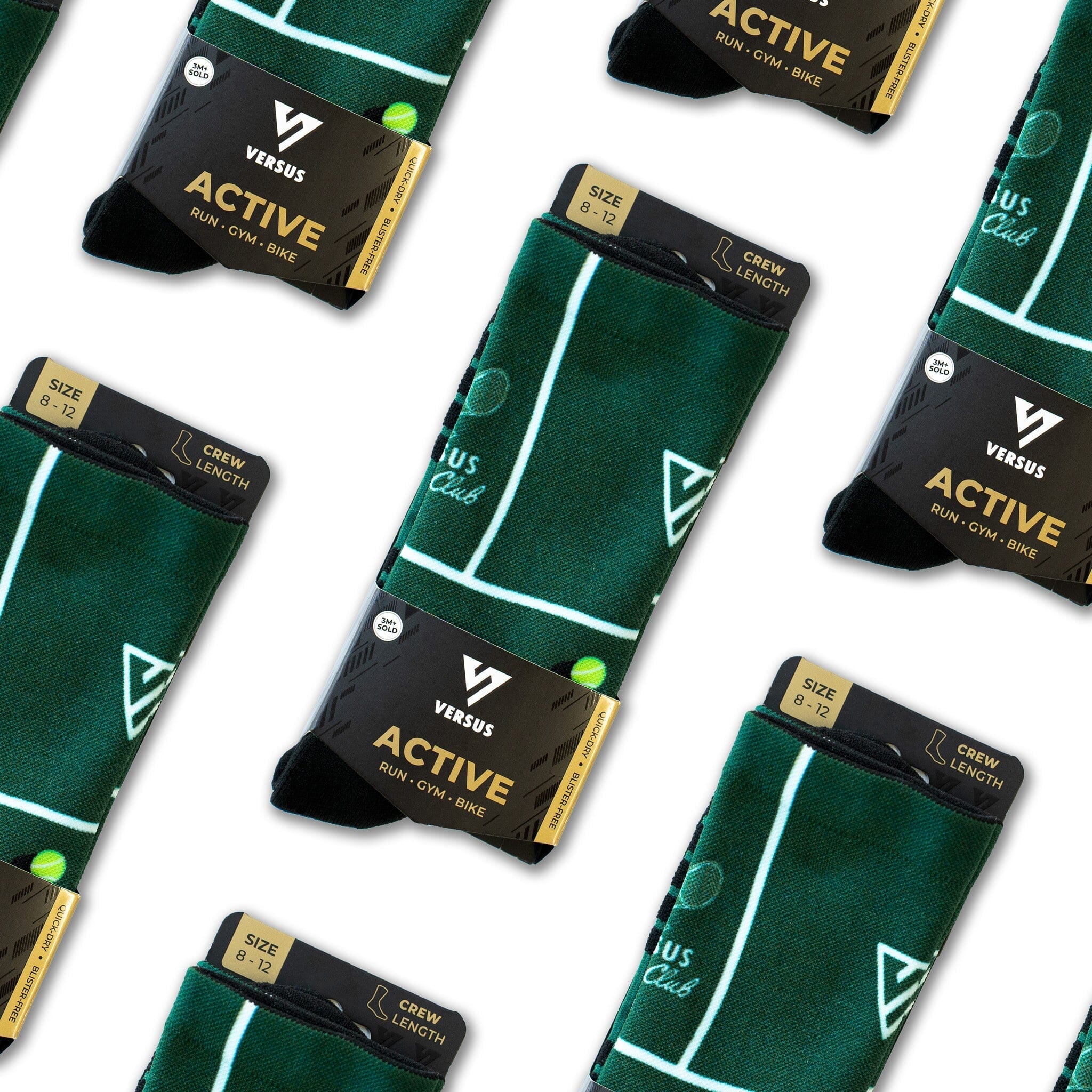 Versus Retro Tennis Active Crew Socks 