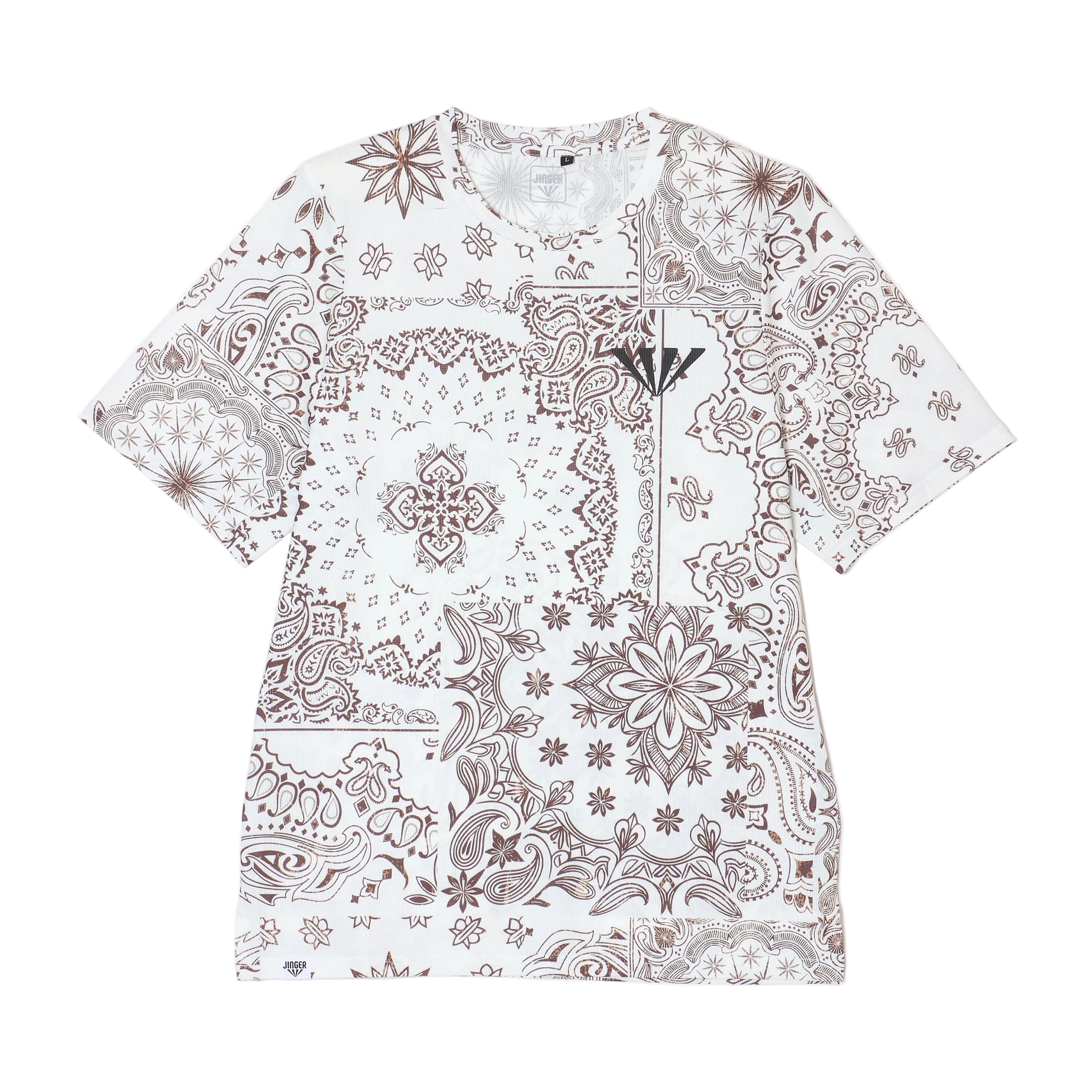 JINGER Unisex Running T-Shirt J-1049 WHITE XS 