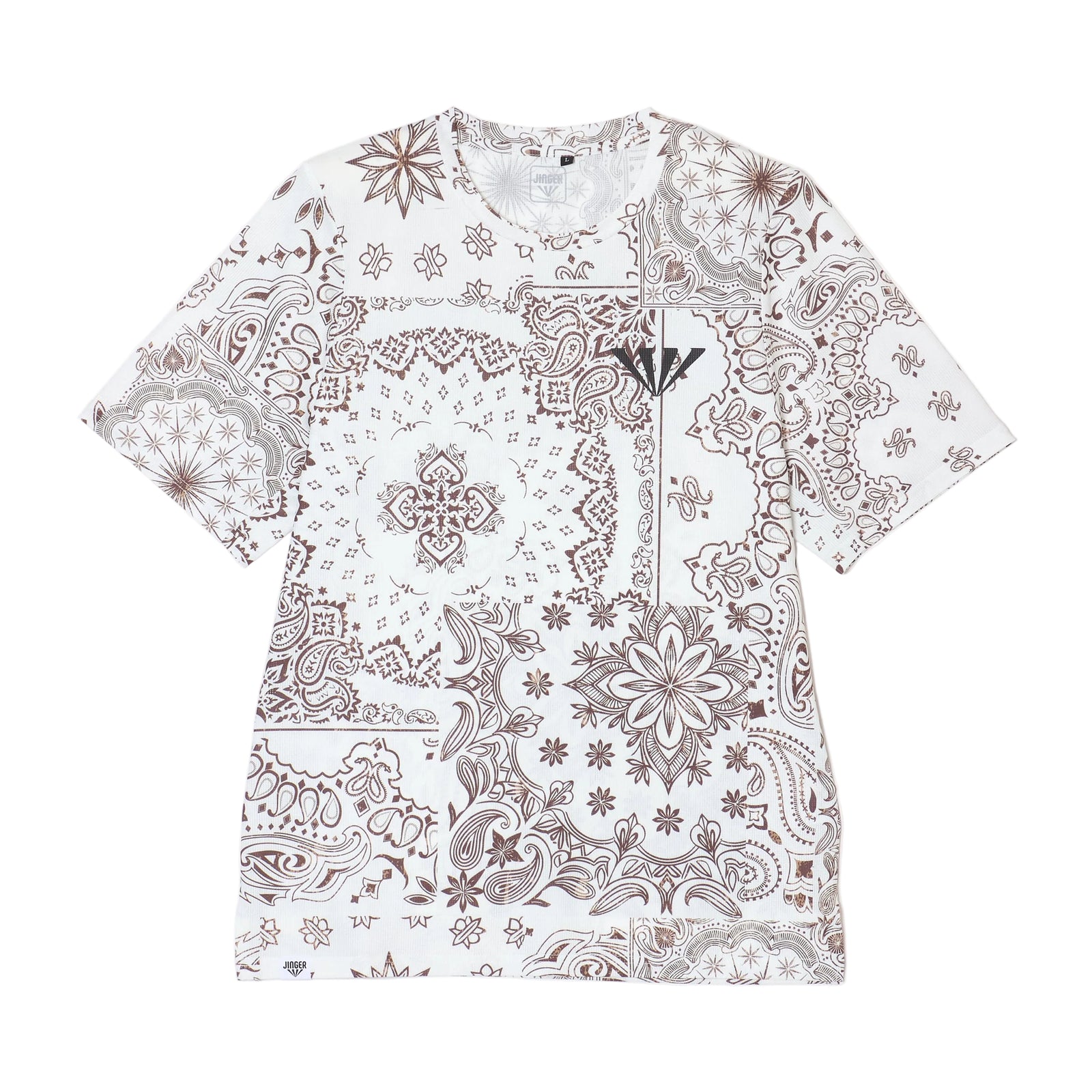 JINGER Unisex Running T-Shirt J-1049 - White