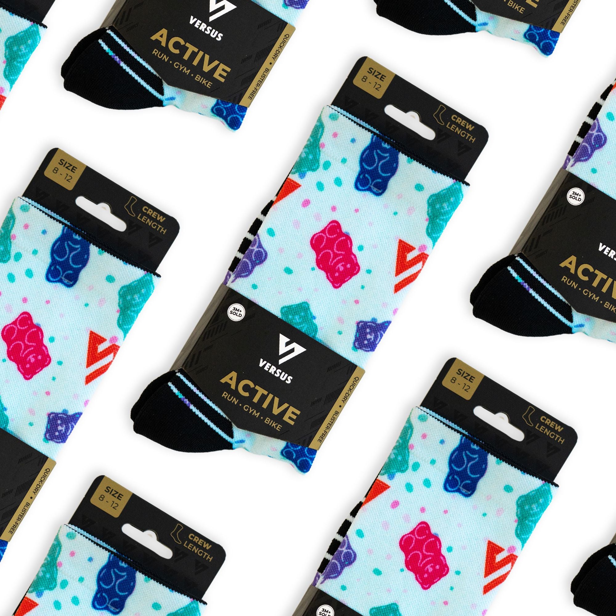 Versus Gummy Bear Active Crew Socks 