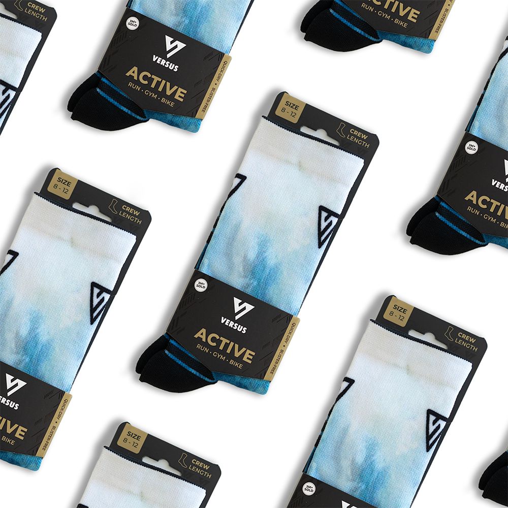 Versus Riptide Active Crew Socks Riptide 4-7 