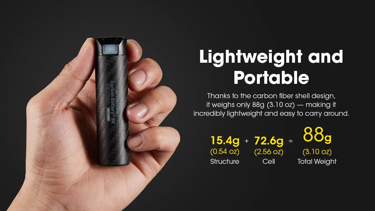 Nitecore Carbon Battery 6K USB-C 6000mAh Power Bank 