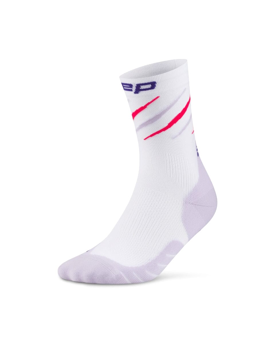 CEP Core Run Edt. Claws Socks Mid Cut Socks, Men White/Lilac III 