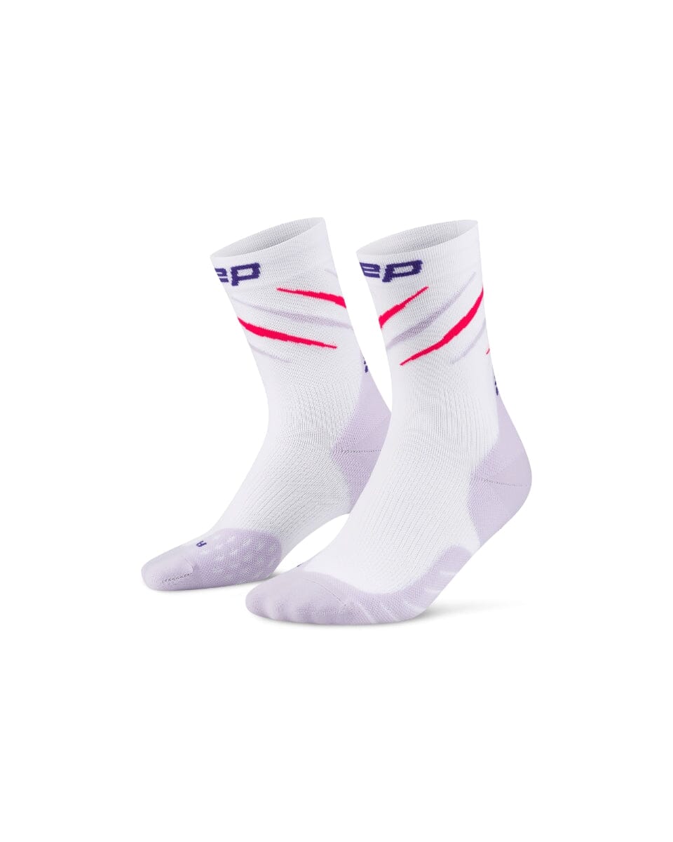 CEP Core Run Edt. Claws Socks Mid Cut Socks, Men White/Lilac III 