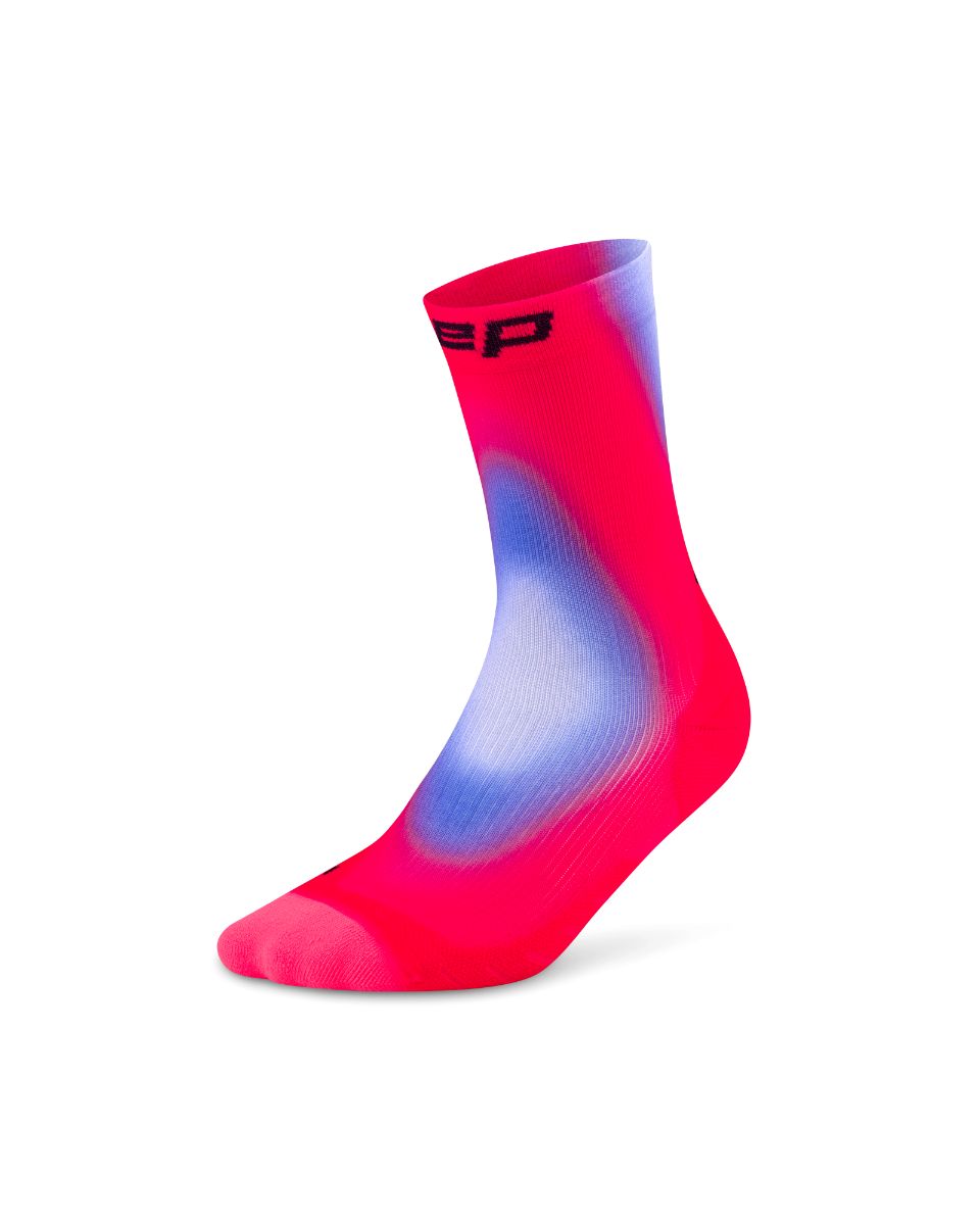 CEP Core Run Edt. Gradient Mid Cut Compression Socks 5.0, Women's Pink/Blue II 