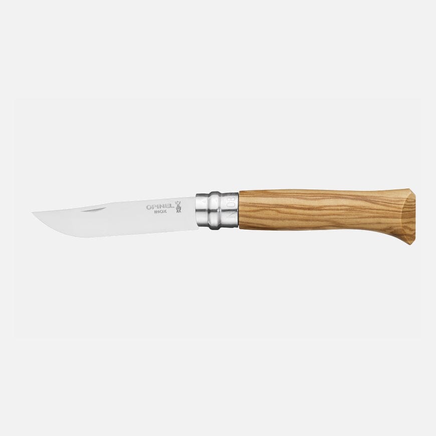 Opinel N°08 Olive Wood Knife + Sheath 