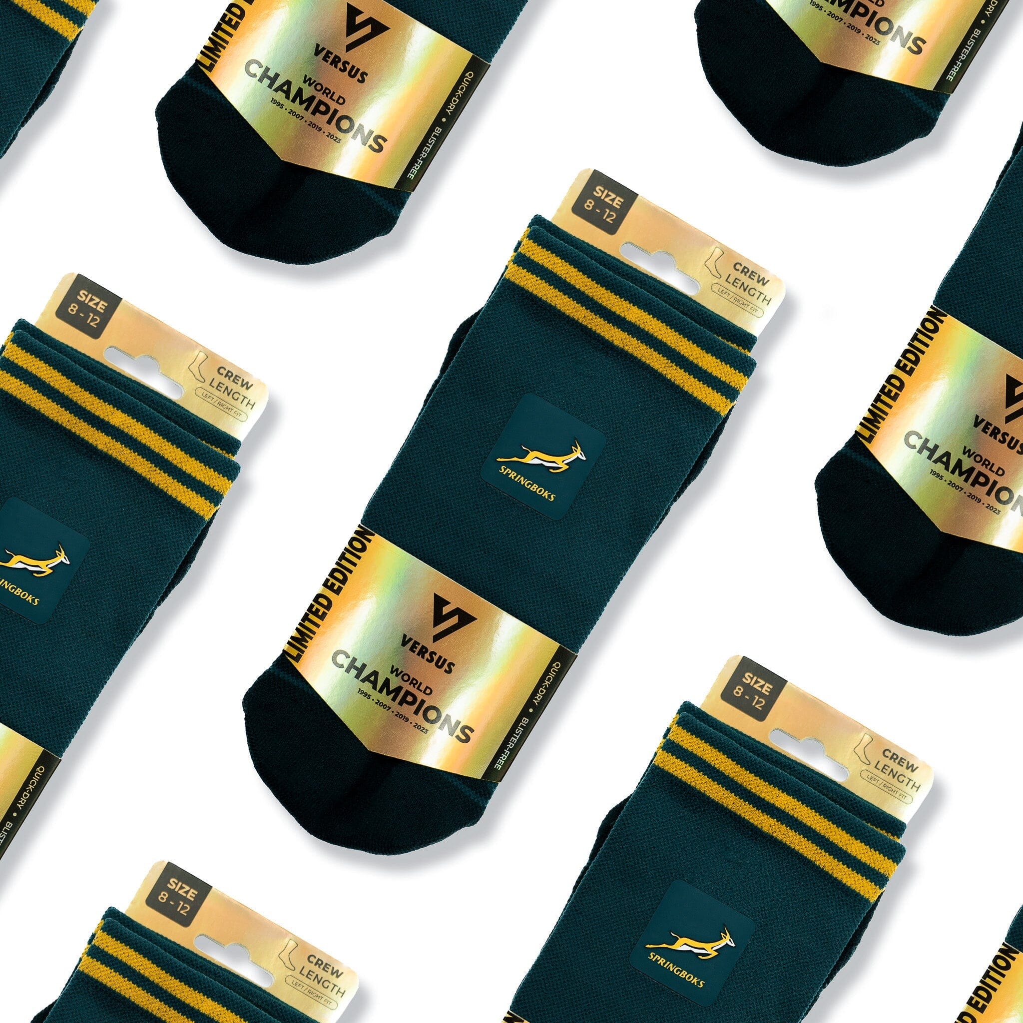 Versus Springbok Active Crew Tab Socks 