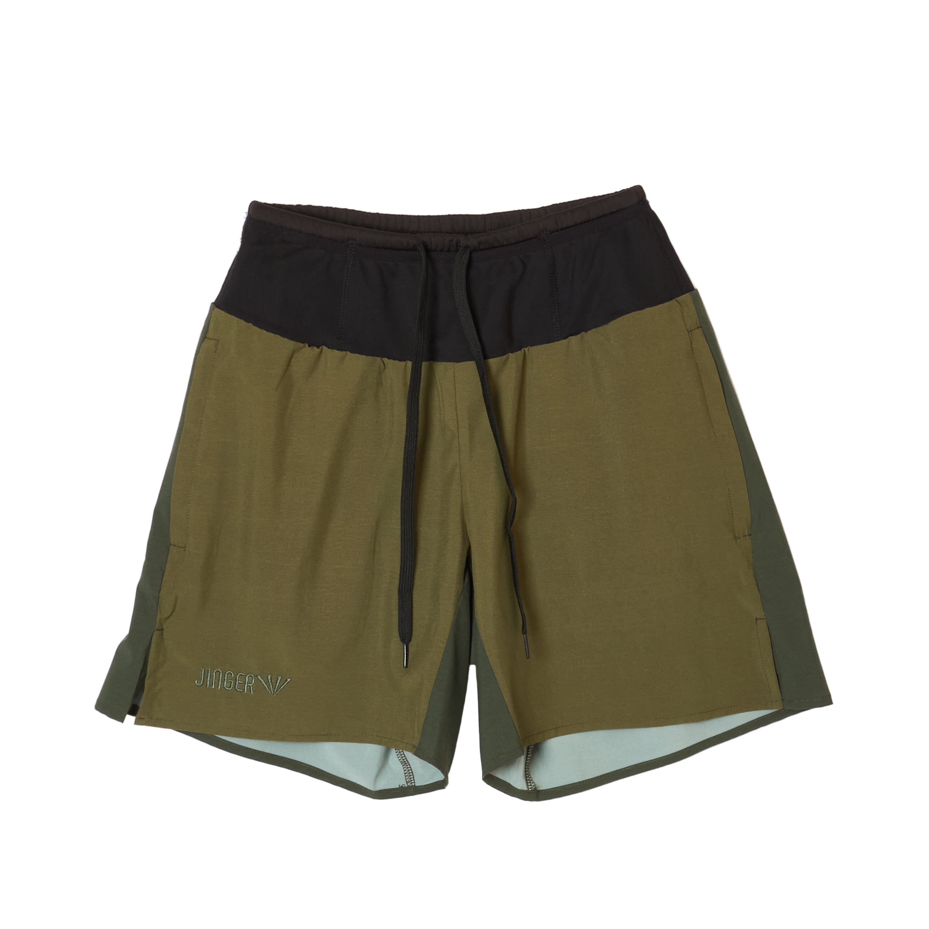 JINGER Unisex Multi-Pocket Running Shorts J-2066 Khaki XS 