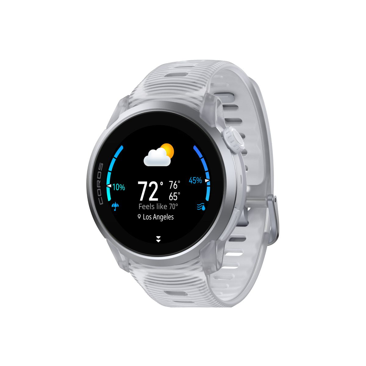 COROS Pace 4 Aluminum GPS Watch Cloud White (Silicone Band) One Size 