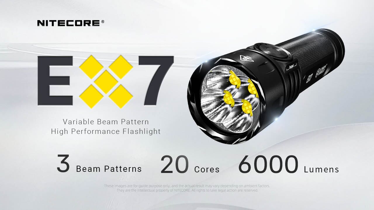 Nitecore EX7 6000 Lumen High Performance Rechargeable Flashlight 