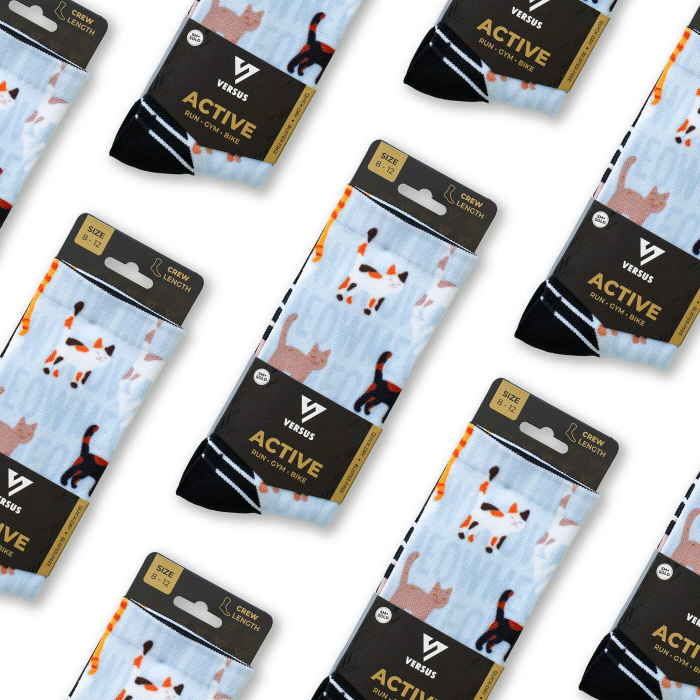 Versus Cats 2.0 Active Crew Socks 