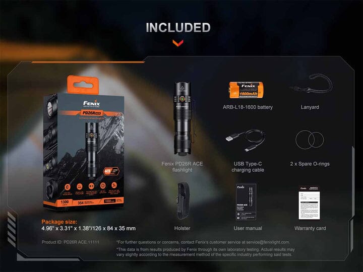 Fenix PD26R ACE Rechargeable Flashlight 