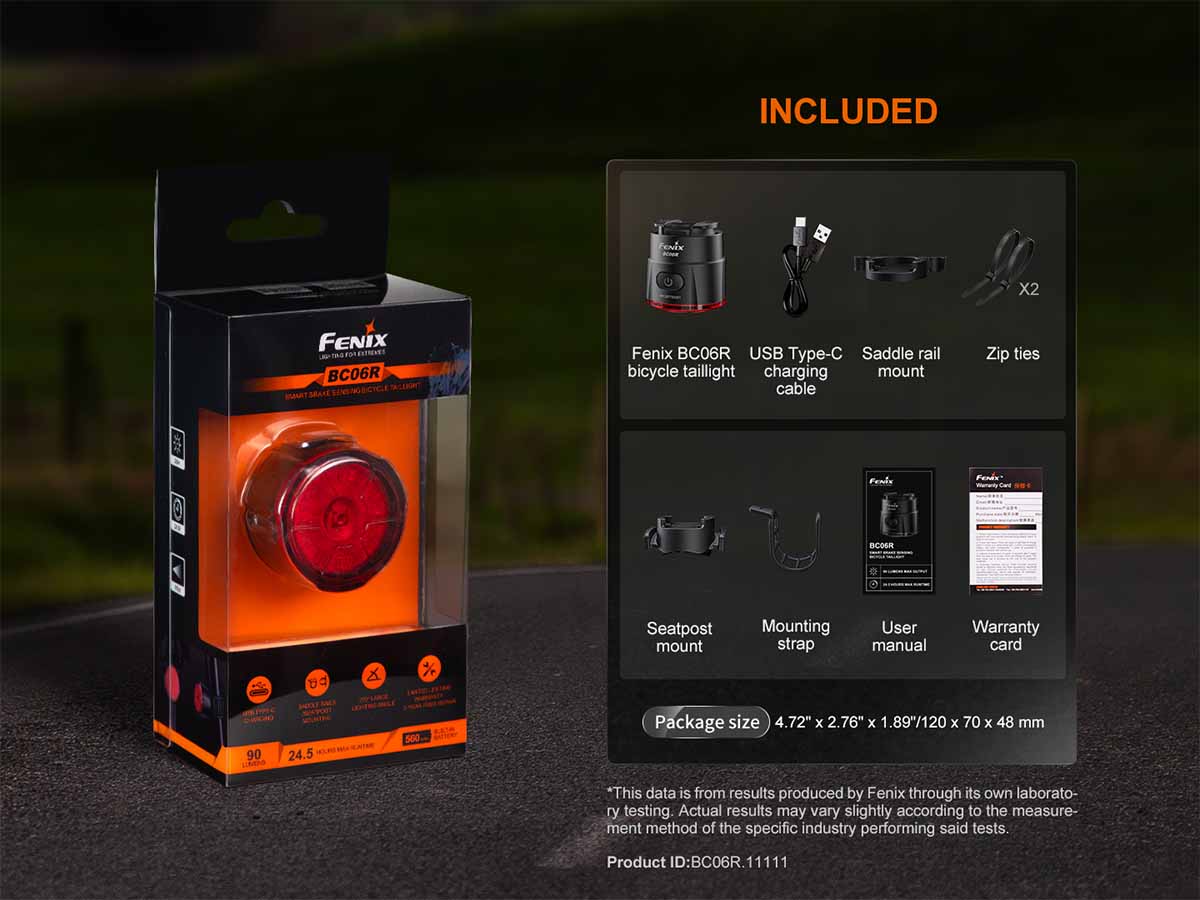 Fenix BC06R Rechargeable Bike Tail Light 