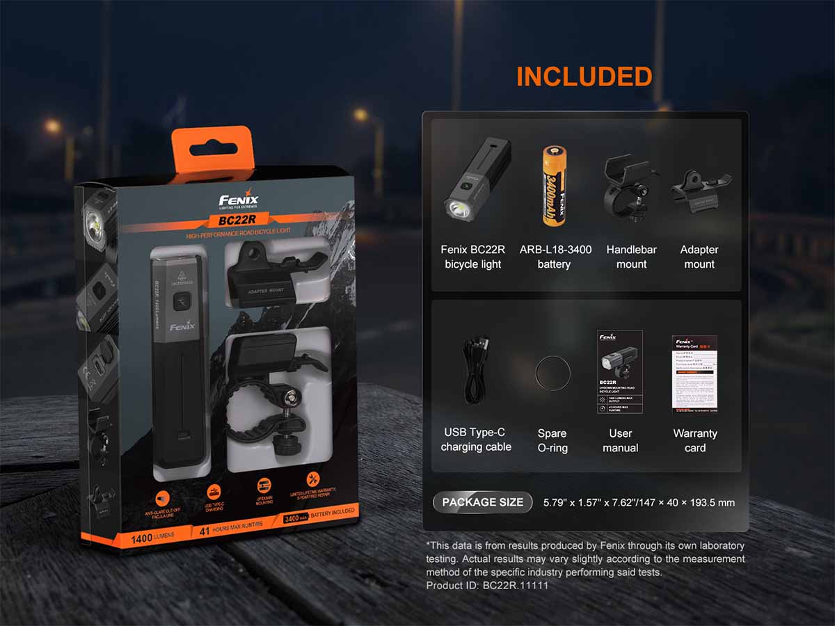 Fenix BC22R Rechargeable Bike Light 