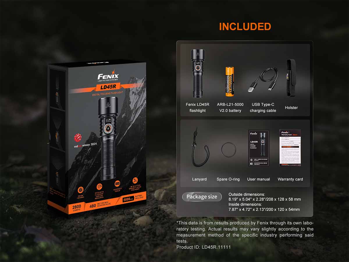 Fenix LD45R Adjustable Beam Flashlight 