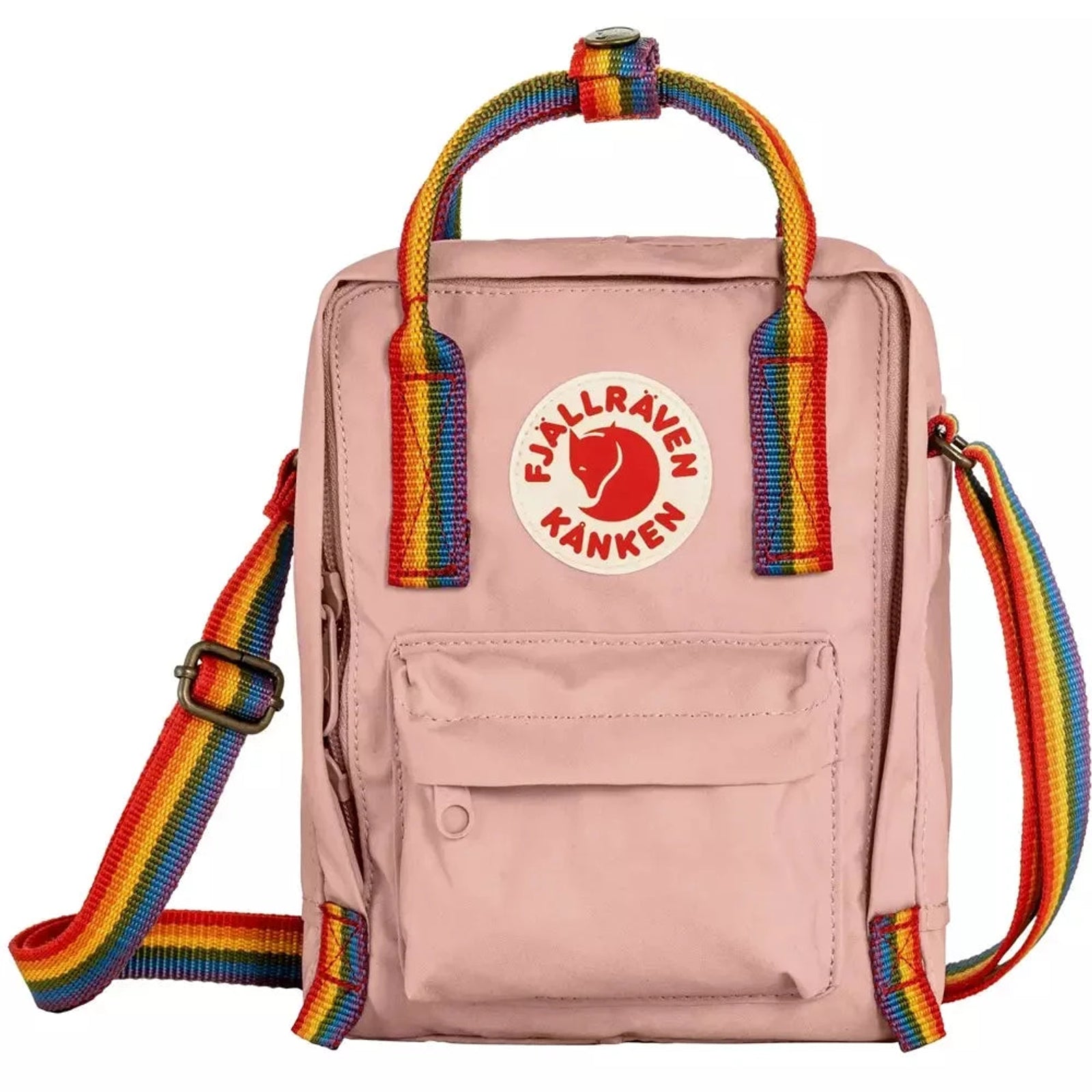 Fjallraven Kanken Rainbow Sling Messenger Bag Chalk Rose/Rainbow Pattern 
