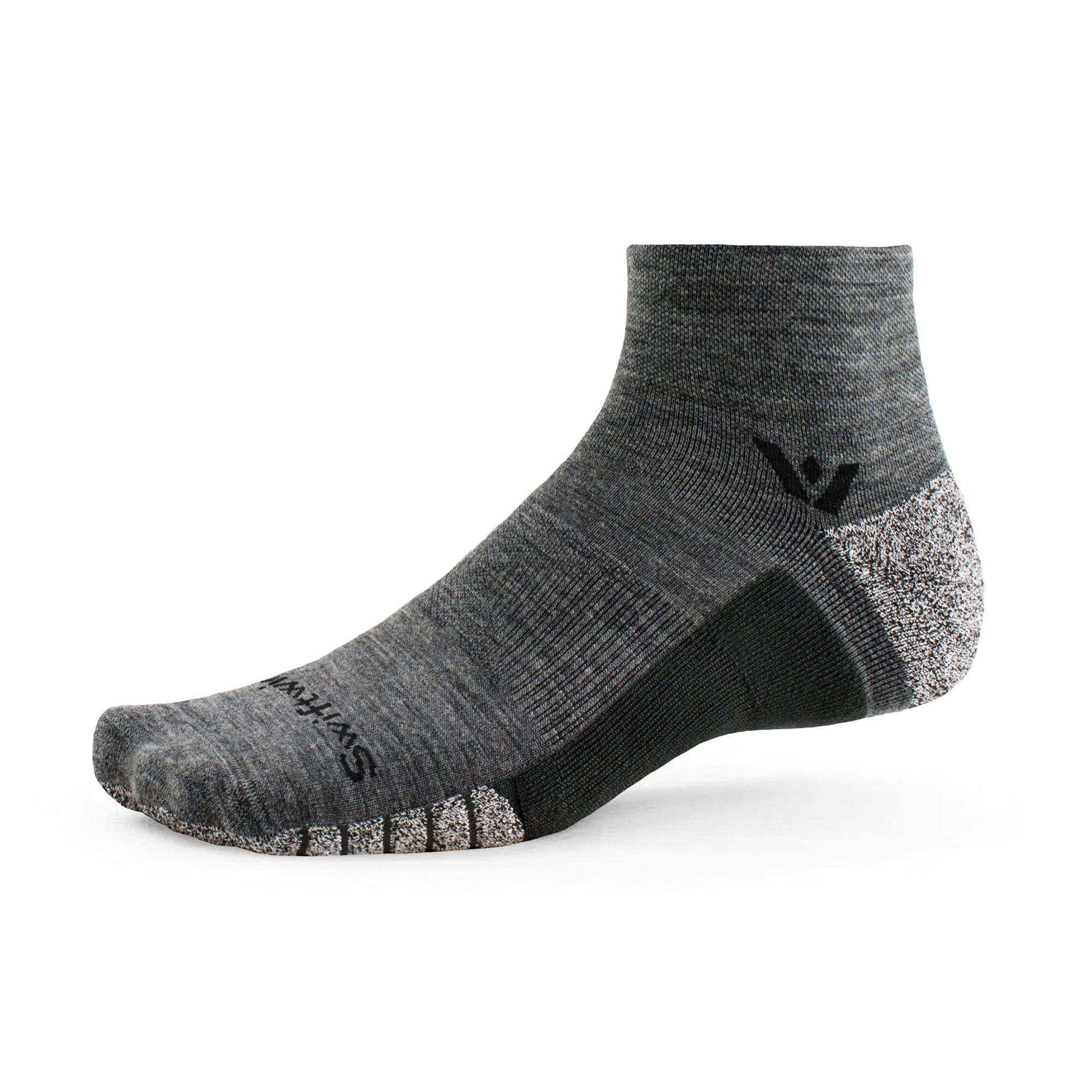Swiftwick Flite XT Trail Quarter Crew Socks Heather L 