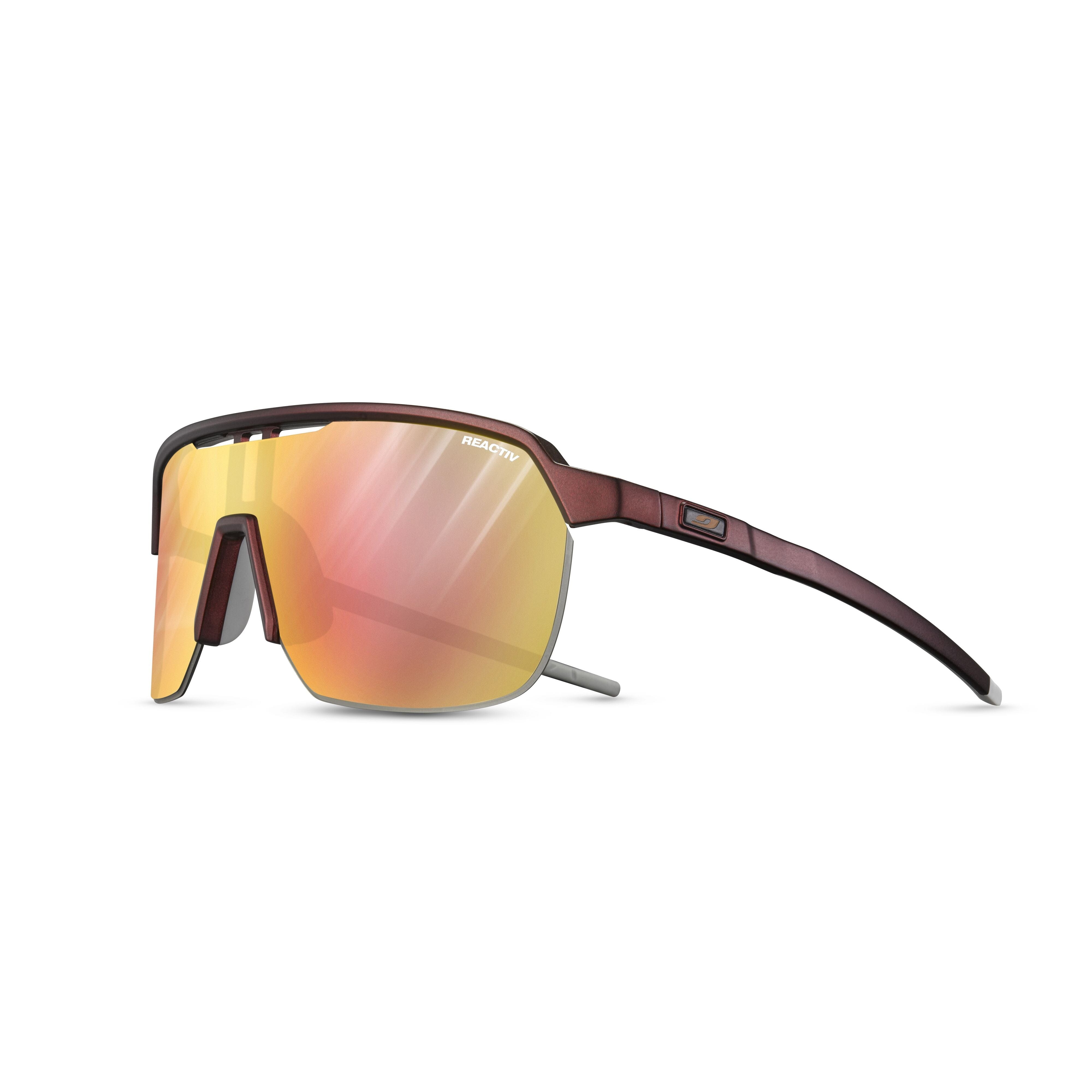 Julbo Frequency Sunglasses Burgundy/ Light Grey Reactiv 1-3 LAGP One Size