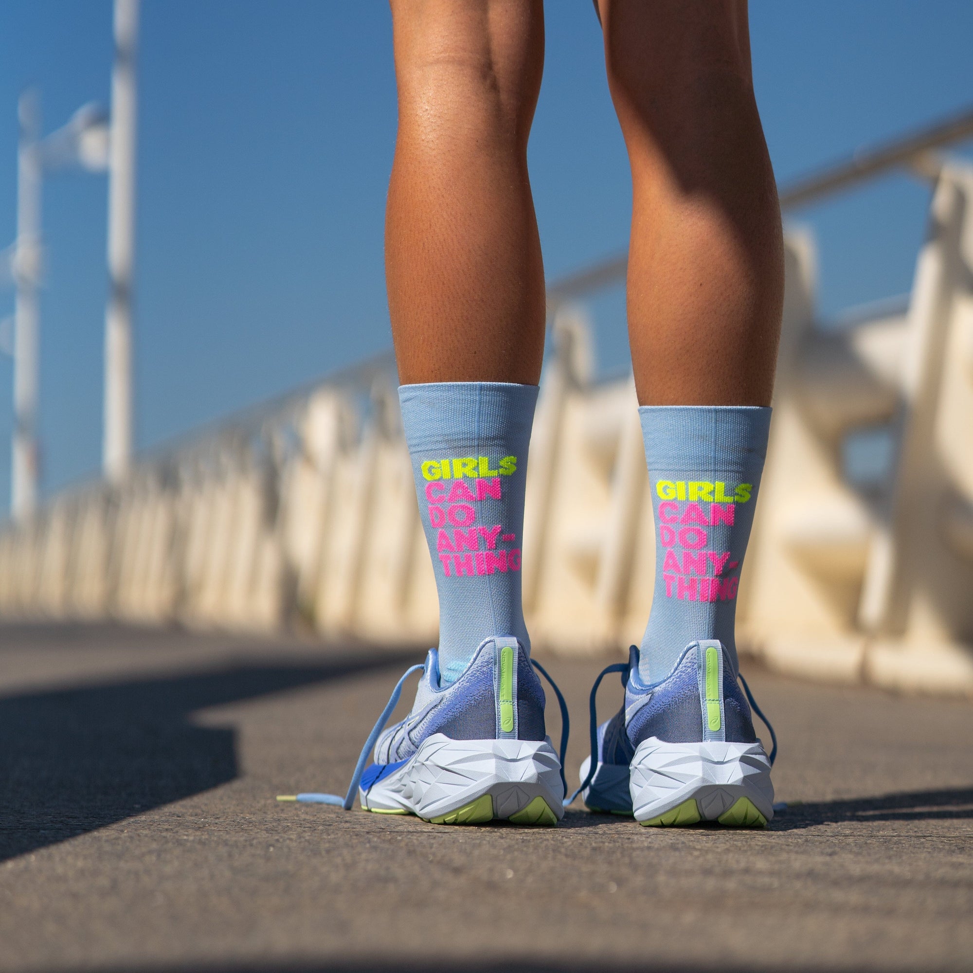 SPORCKS Girls Can Do - Running Socks Blue XS 35-37 