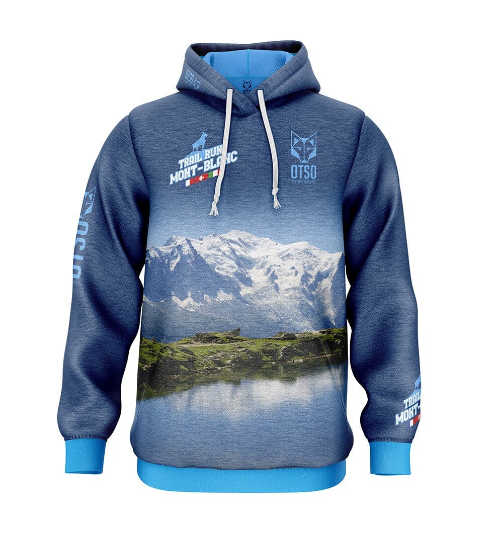 OTSO Men's Sudadera Trail Run Hoodie Montblanc Blue S 