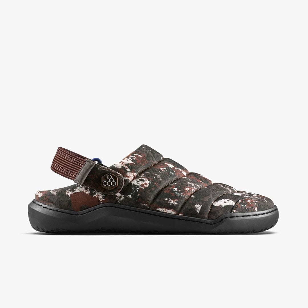 Vivobarefoot Gobi Wavey Mule Textile Mens Barefoot Shoes - Mole Print