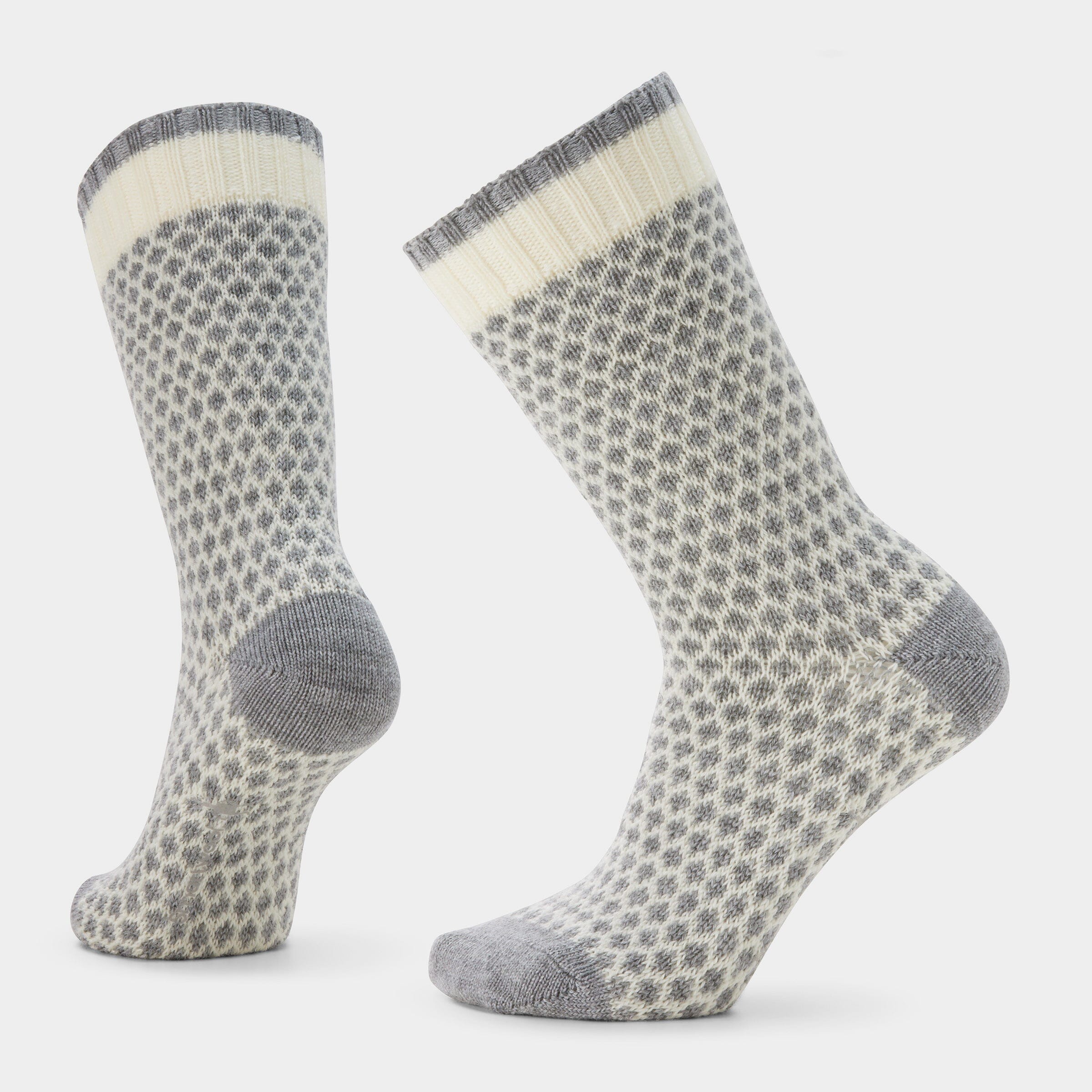 Smartwool Women's Everyday Cozy Popcorn Polka Dot Crew Socks – Natural