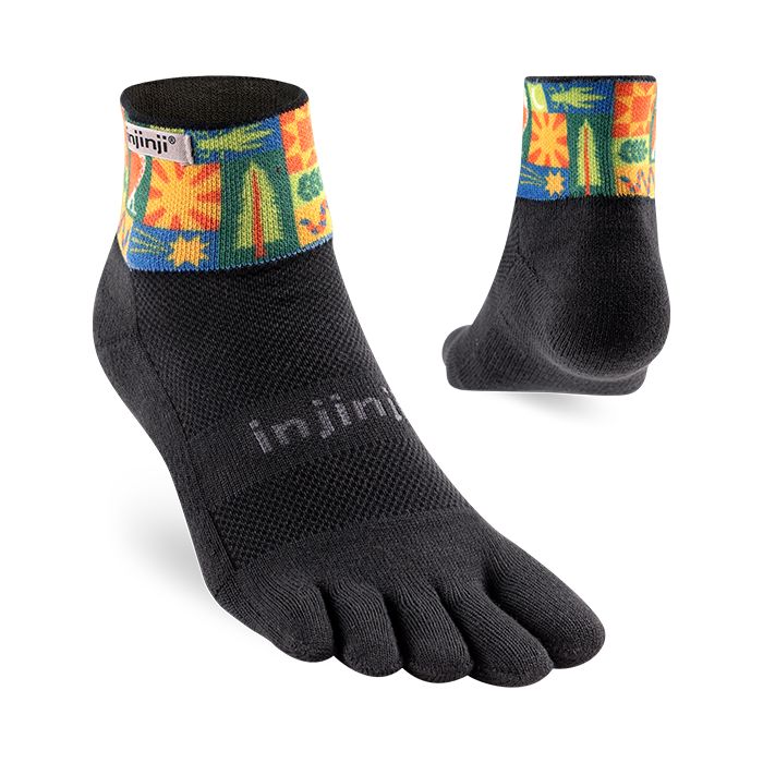 Injinji Artist Designed Men's Mini-Crew Socks Folkland S
