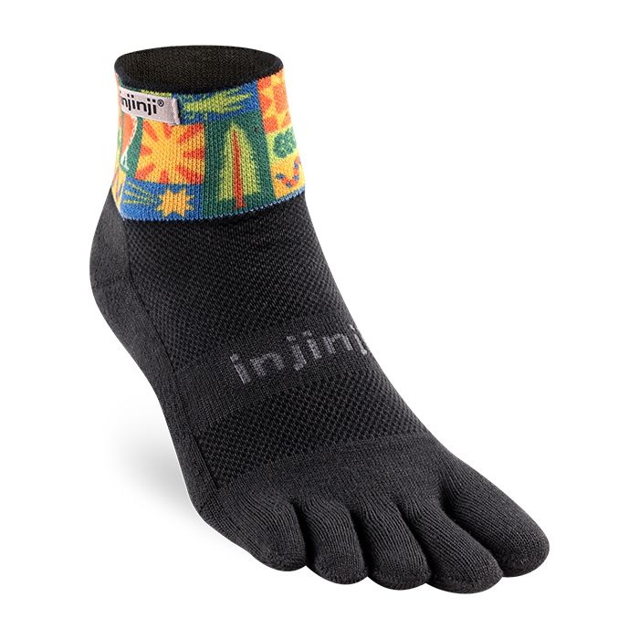 Injinji Artist Designed Men's Mini-Crew Socks Folkland S