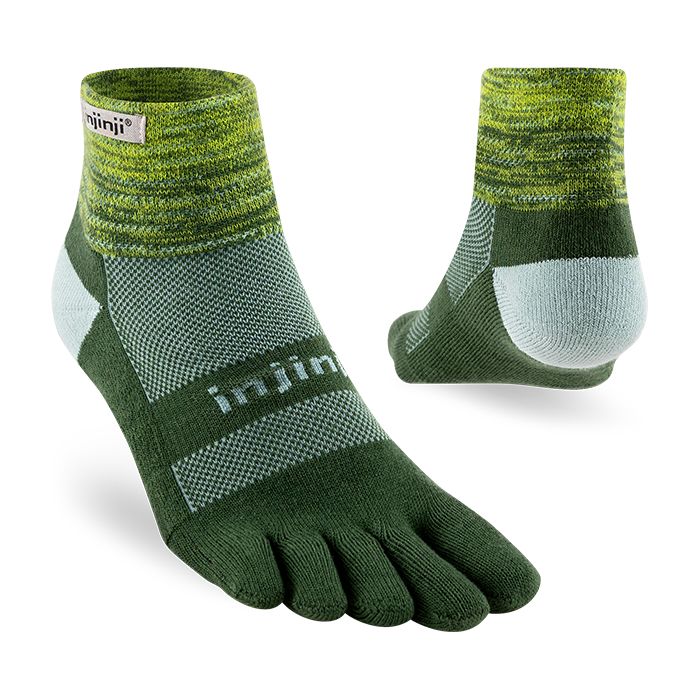 Injinji Trail Midweight Mini-Crew Socks Basil s 