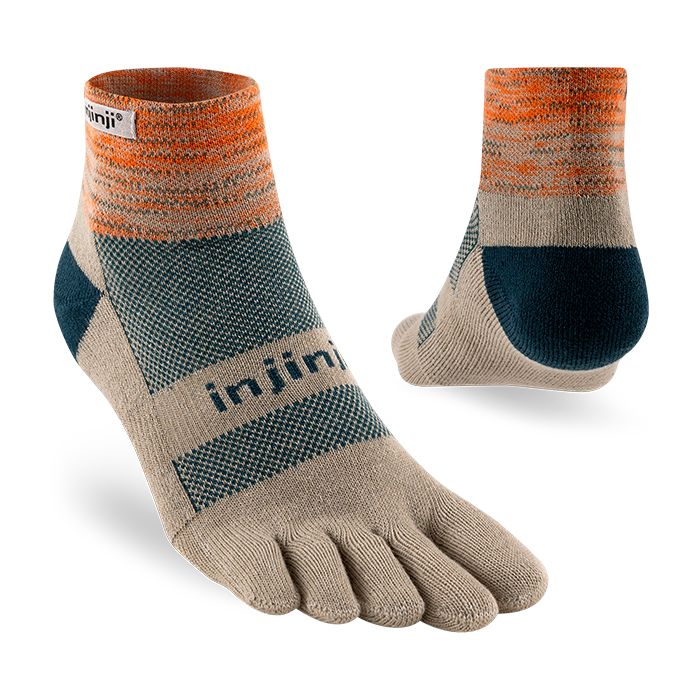 Injinji Trail Midweight Mini-Crew Socks Dune s 