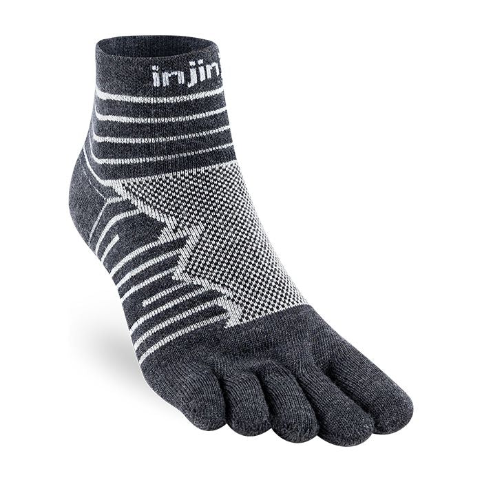 Injinji Ultra Run Mini-Crew Wool Socks Slate S