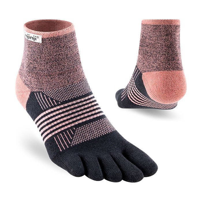 Injinji Women's Trail Midweight Mini-Crew Socks Raven XS/S 